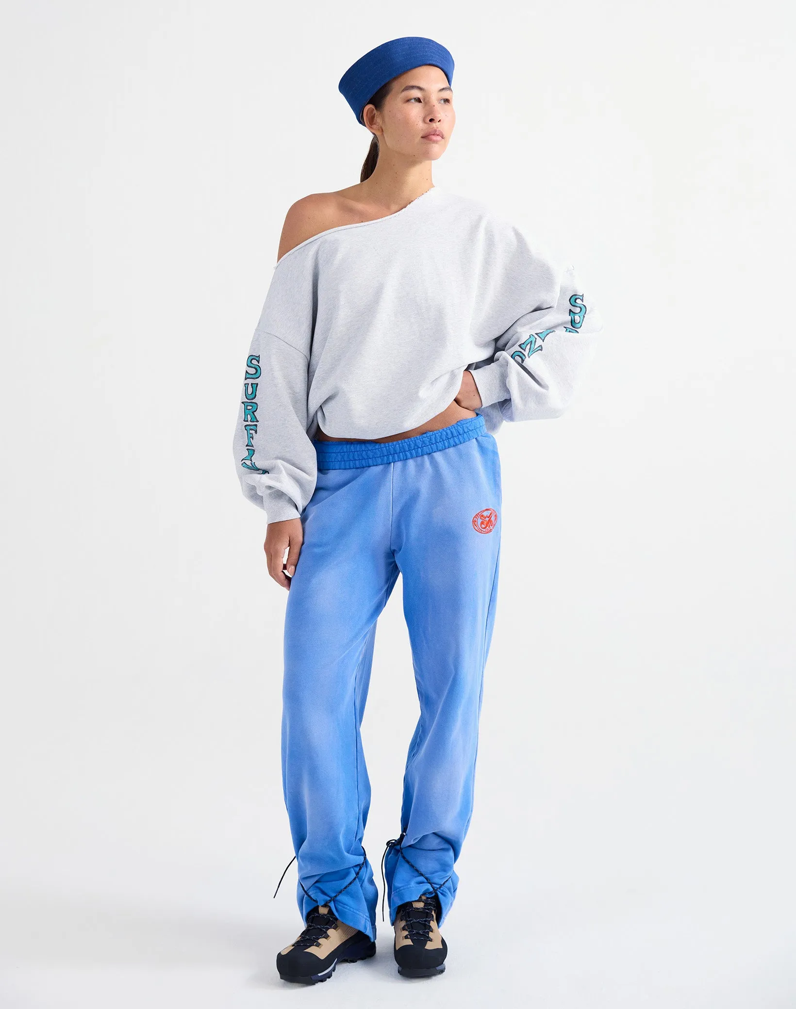 Winny Off-Shoulder Oversized Sweater | Melange grey sold by Stieglitz product image thumbnail 5