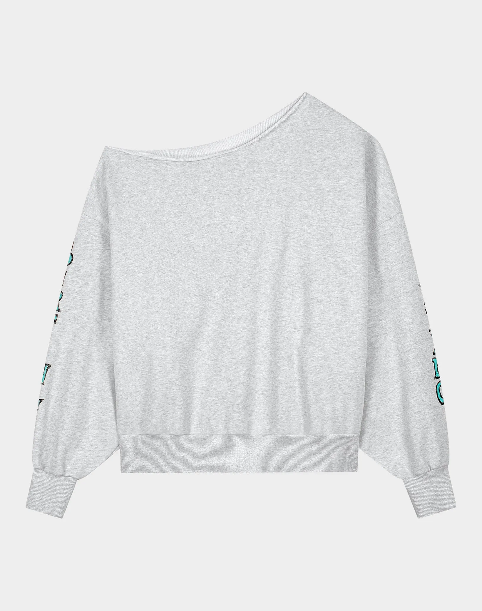 Winny Off-Shoulder Oversized Sweater | Melange grey sold by Stieglitz product image thumbnail 3
