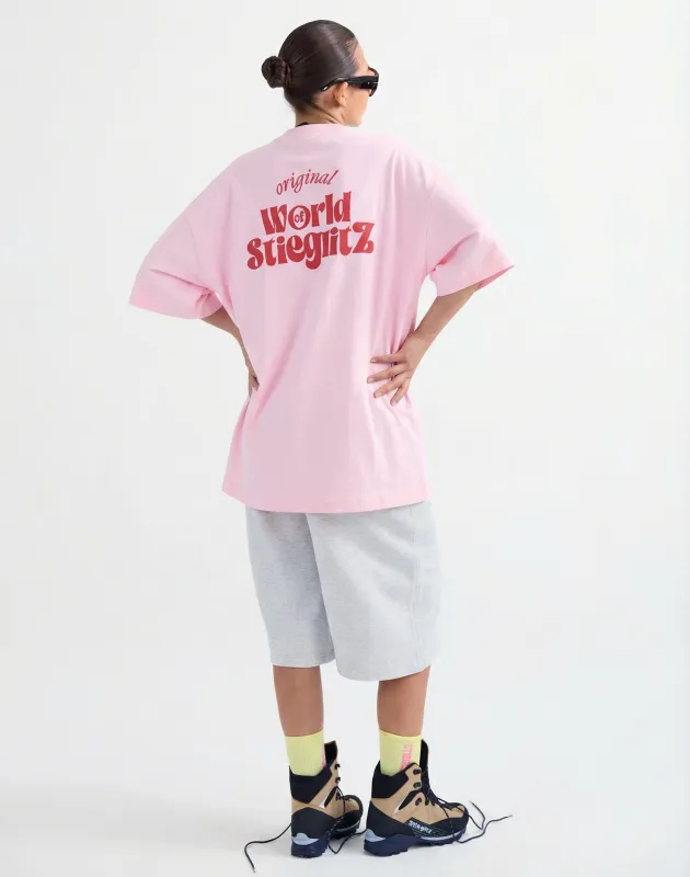 World Of Stieg Oversized T-shirt | Pink sold by Stieglitz