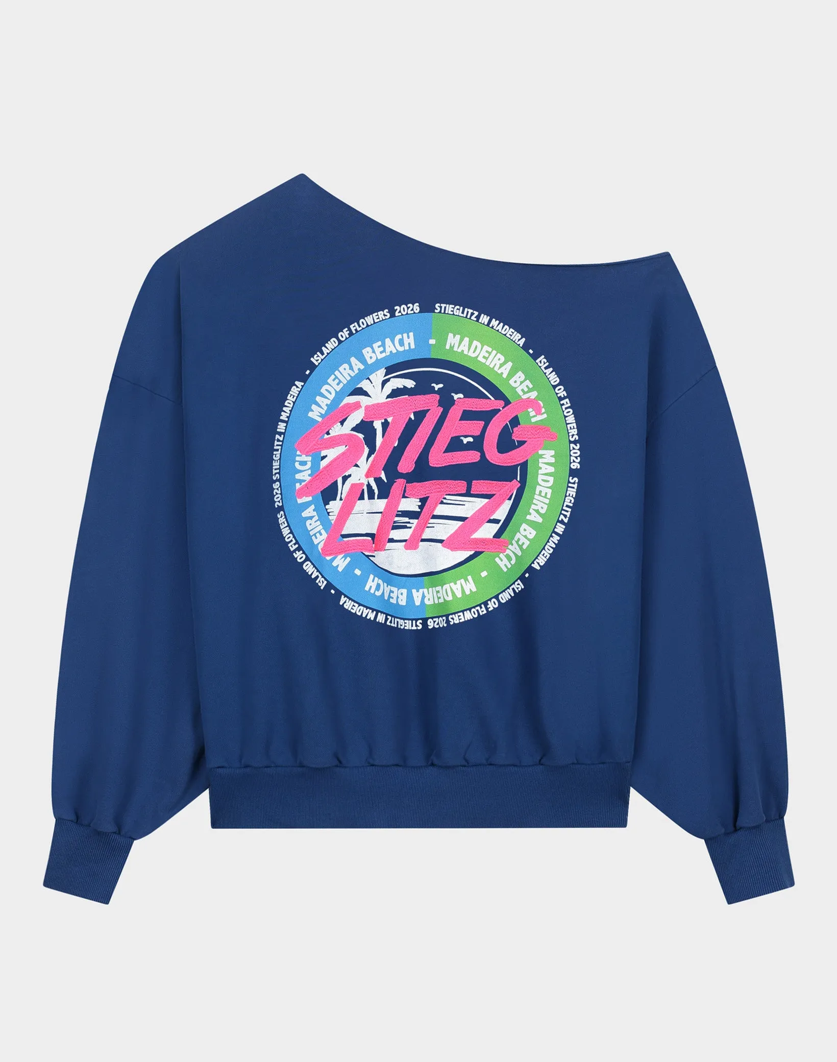 Maik Off-Shoulder Sweater | Blue sold by Stieglitz product image thumbnail 4