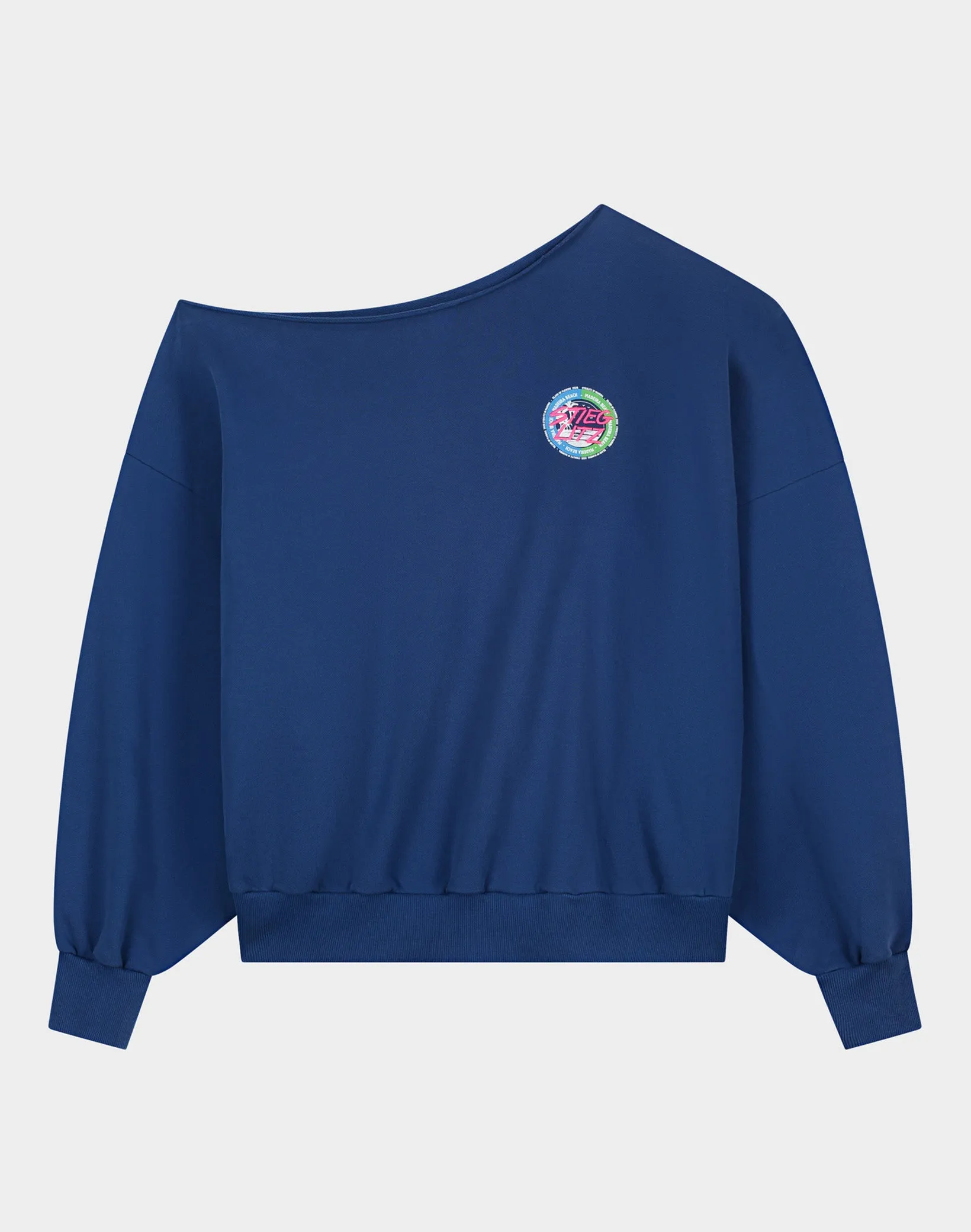 Maik Off-Shoulder Sweater | Blue sold by Stieglitz product image thumbnail 3
