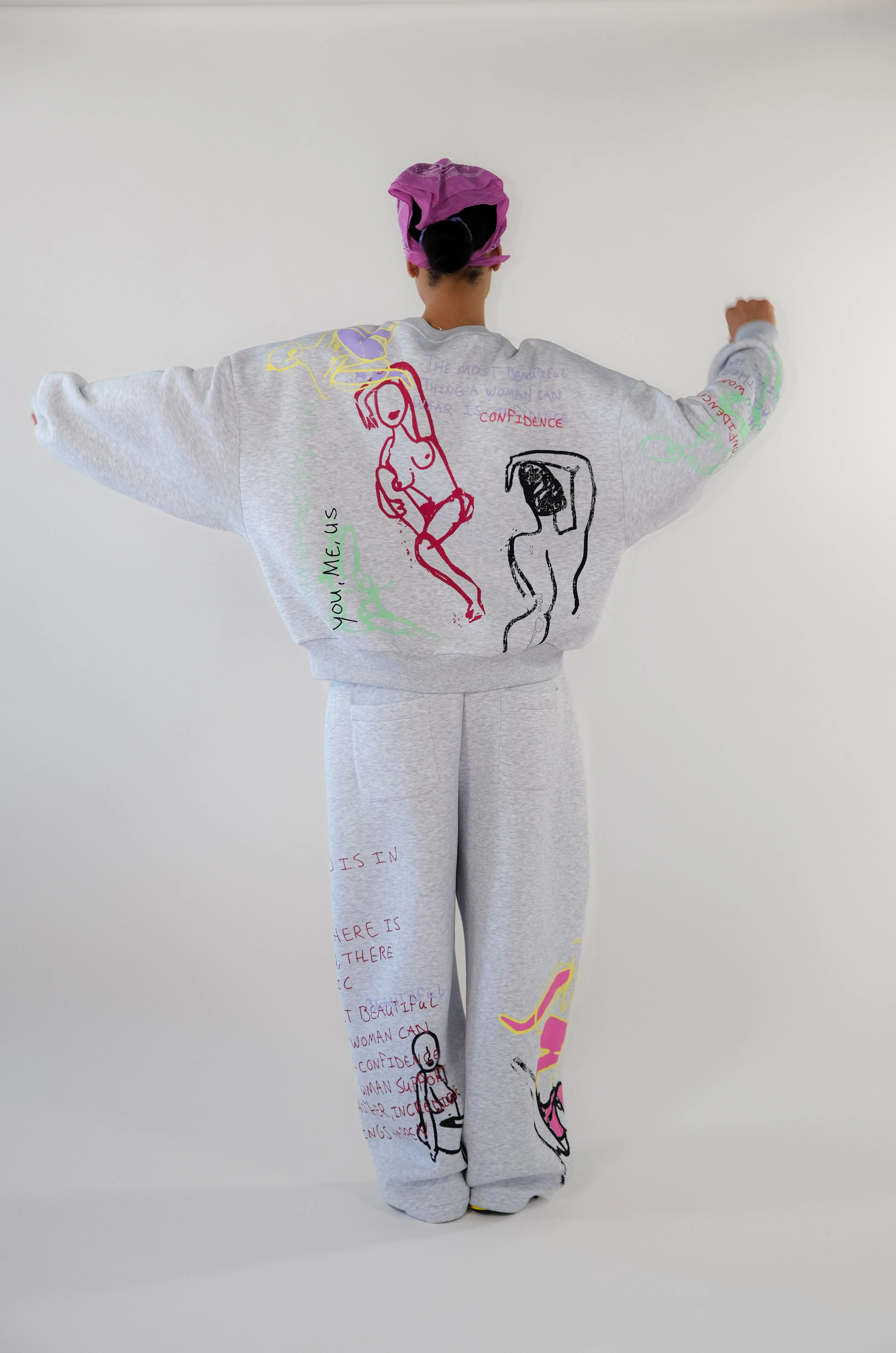 Sisters Oversized Sweater | Melange grey sold by Stieglitz product image thumbnail 4