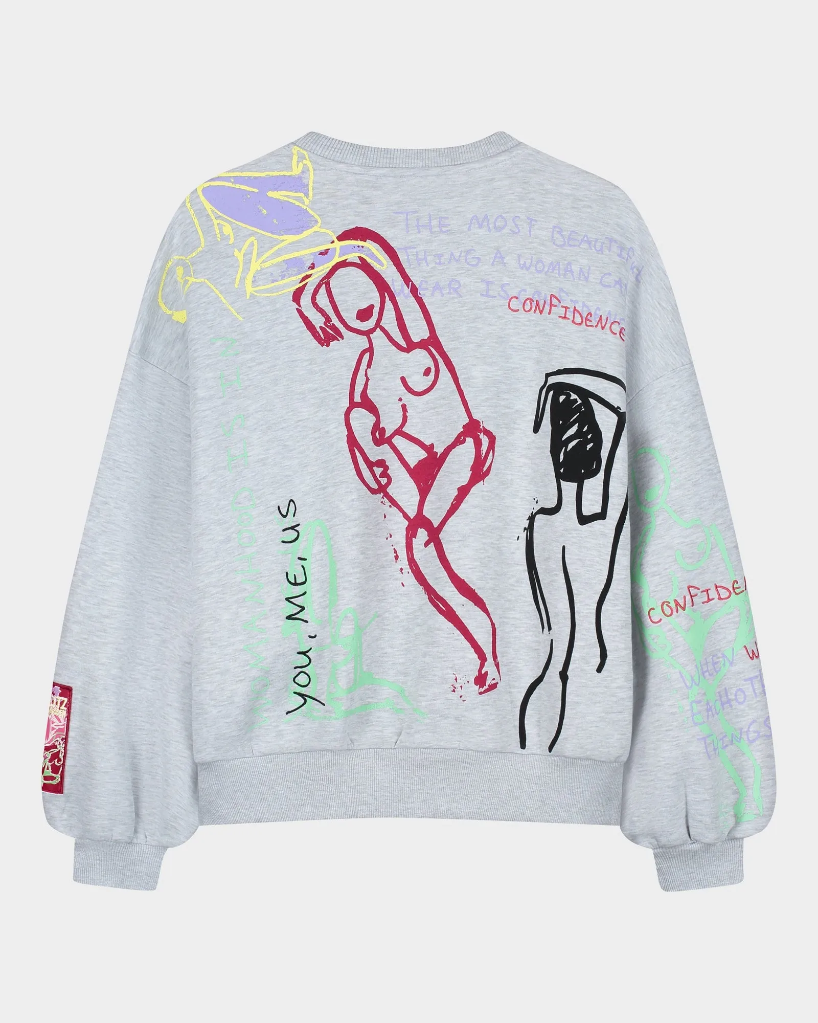 Sisters Oversized Sweater | Melange grey sold by Stieglitz product image thumbnail 2