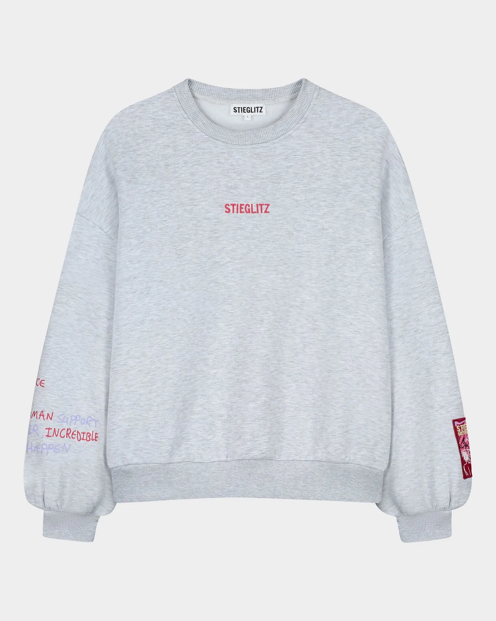 Sisters Oversized Sweater | Melange grey sold by Stieglitz