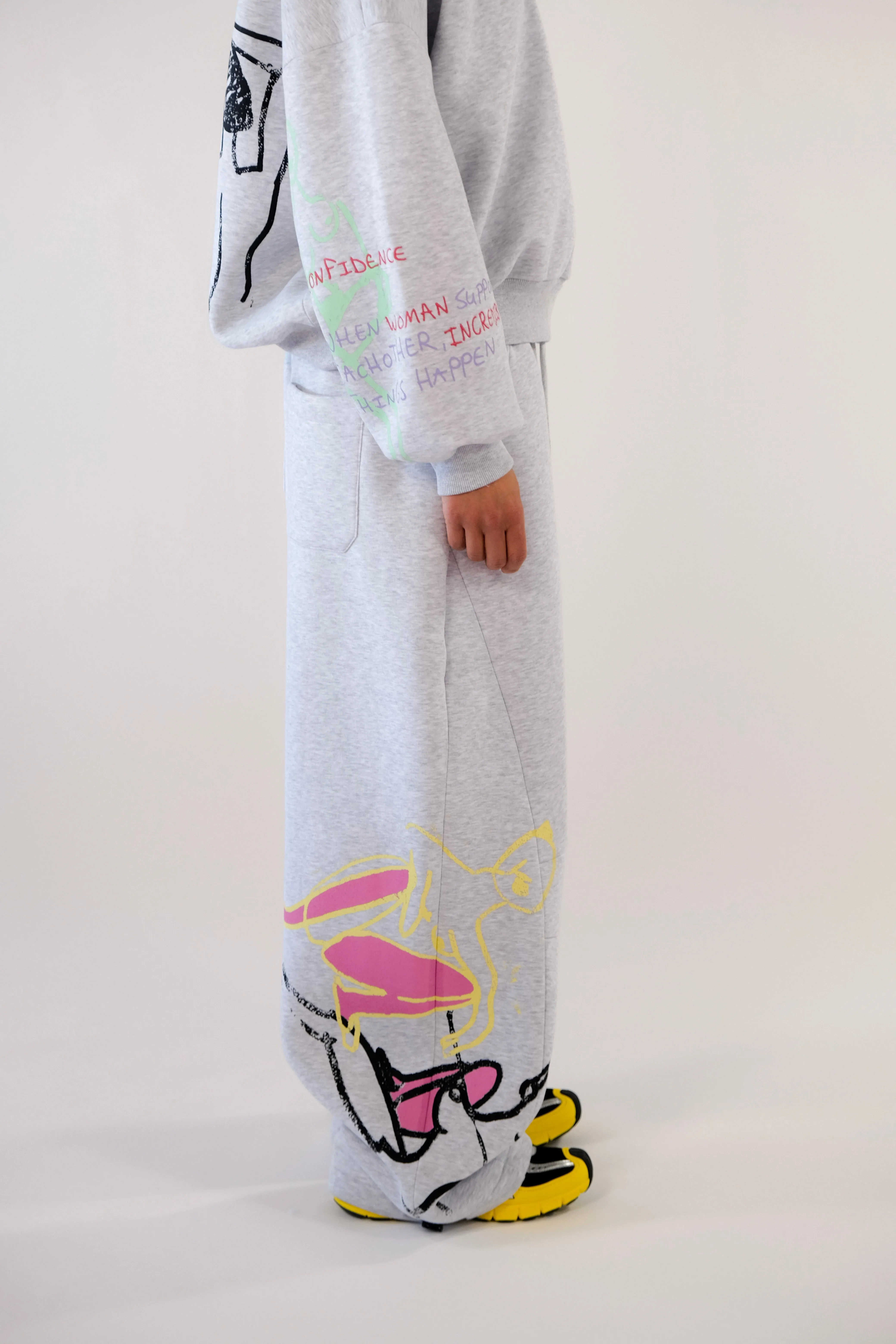 Sisters Oversized Sweater | Melange grey sold by Stieglitz product image thumbnail 5