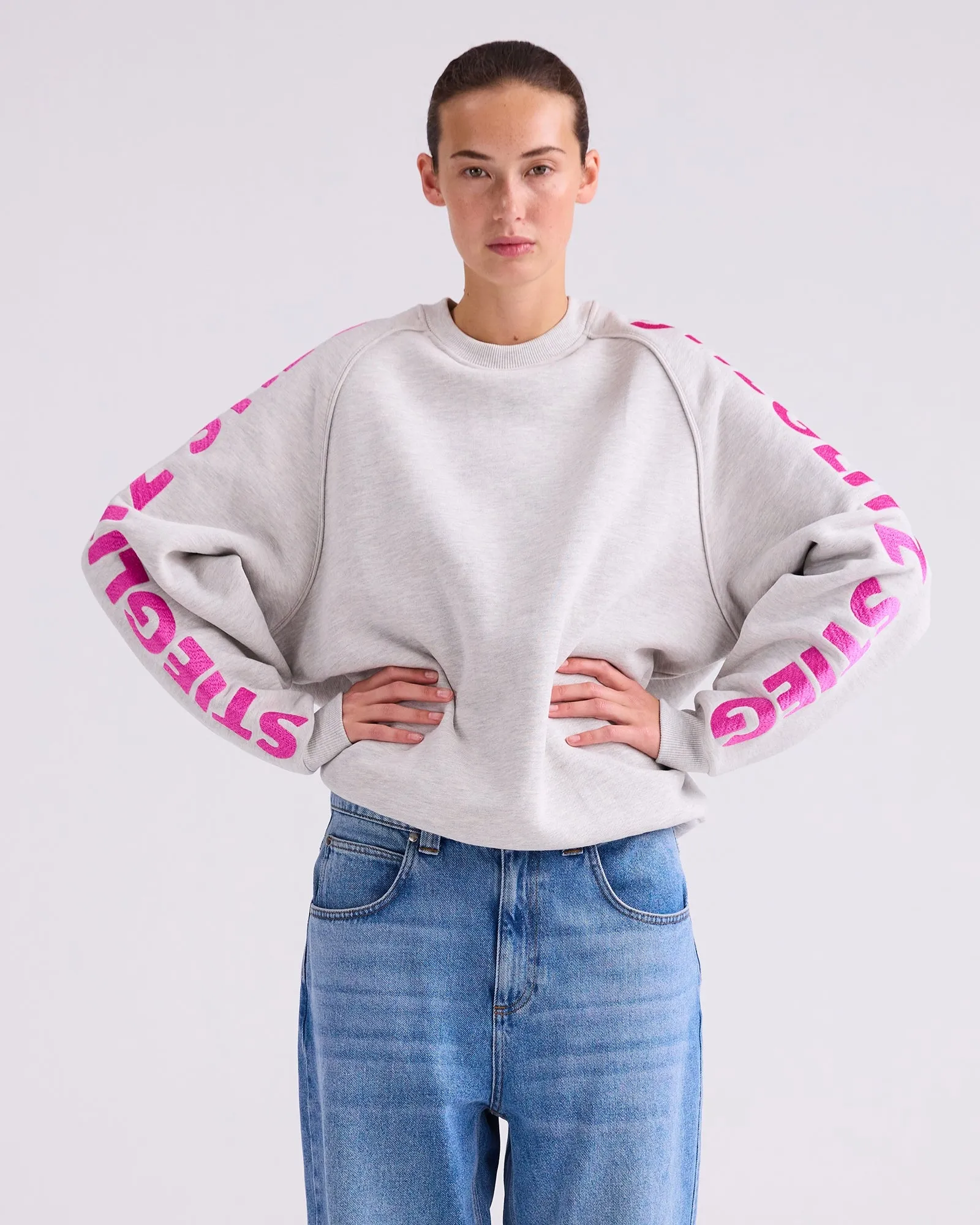 Romina Sweater | Melange grey sold by Stieglitz