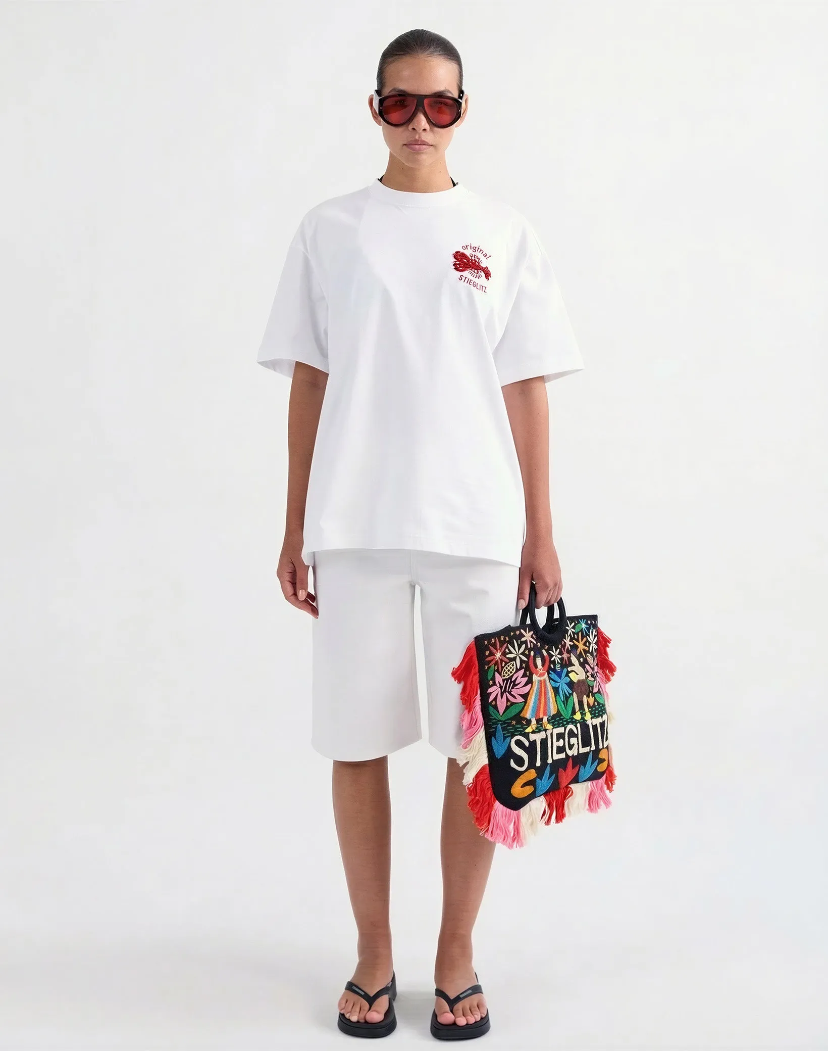 Mae Oversized T-shirt | White sold by Stieglitz product image thumbnail 5