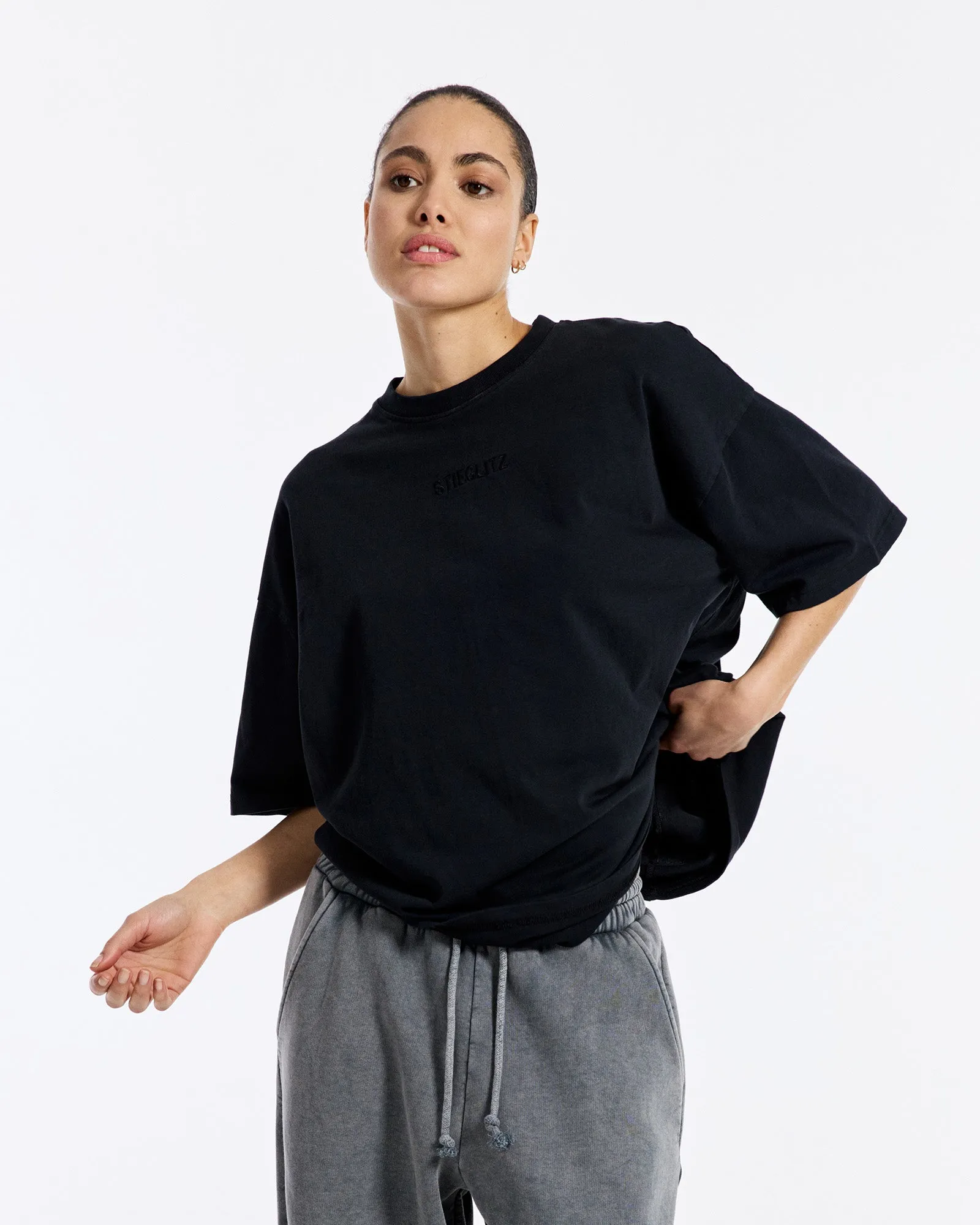 NOS Basic Oversized T-shirt | Black sold by Stieglitz product image thumbnail 2