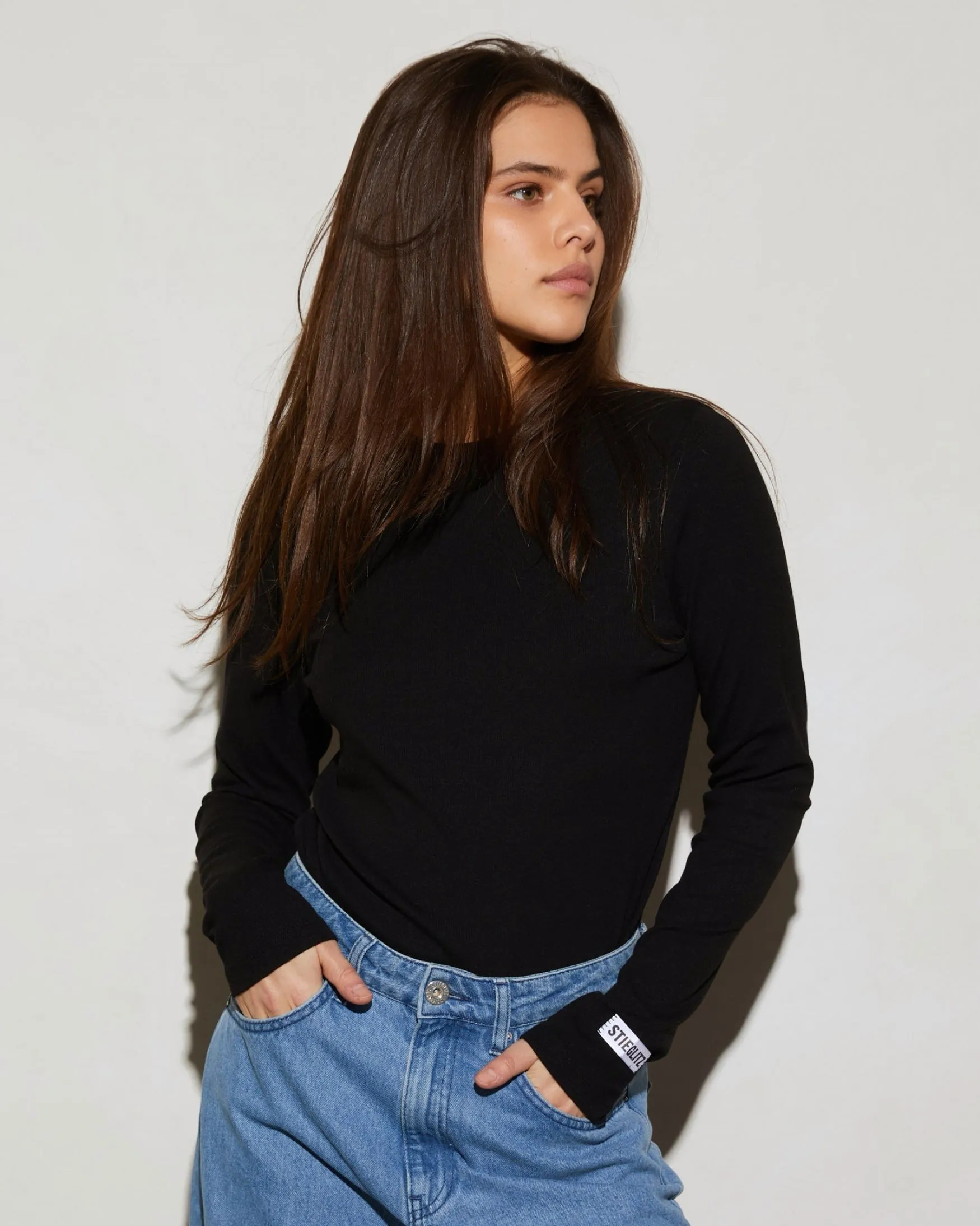 Basic Longsleeve Top | Black sold by Stieglitz product image thumbnail 2