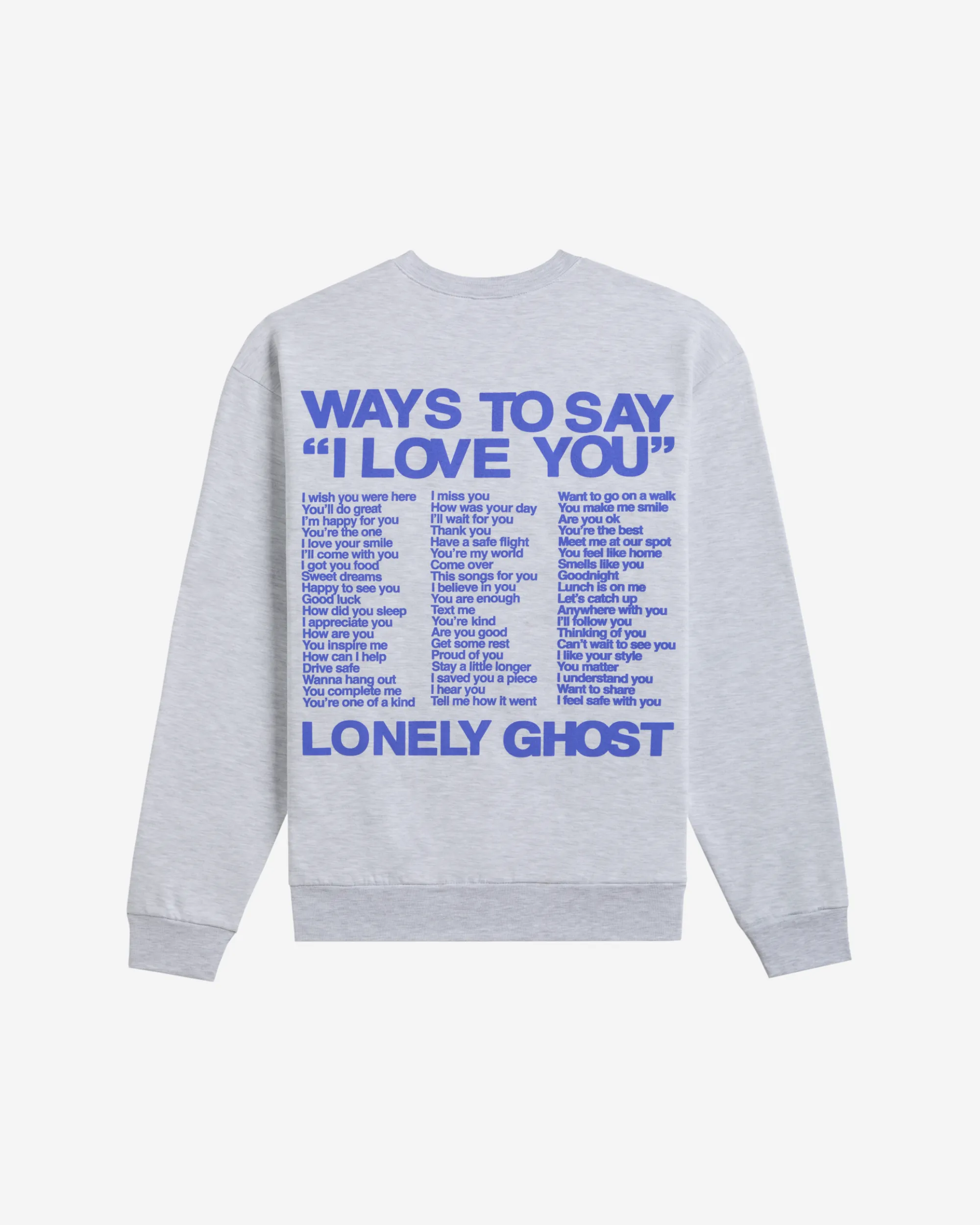 Ways To Say ILY Crewneck sold by Lonely Ghost product image thumbnail 2