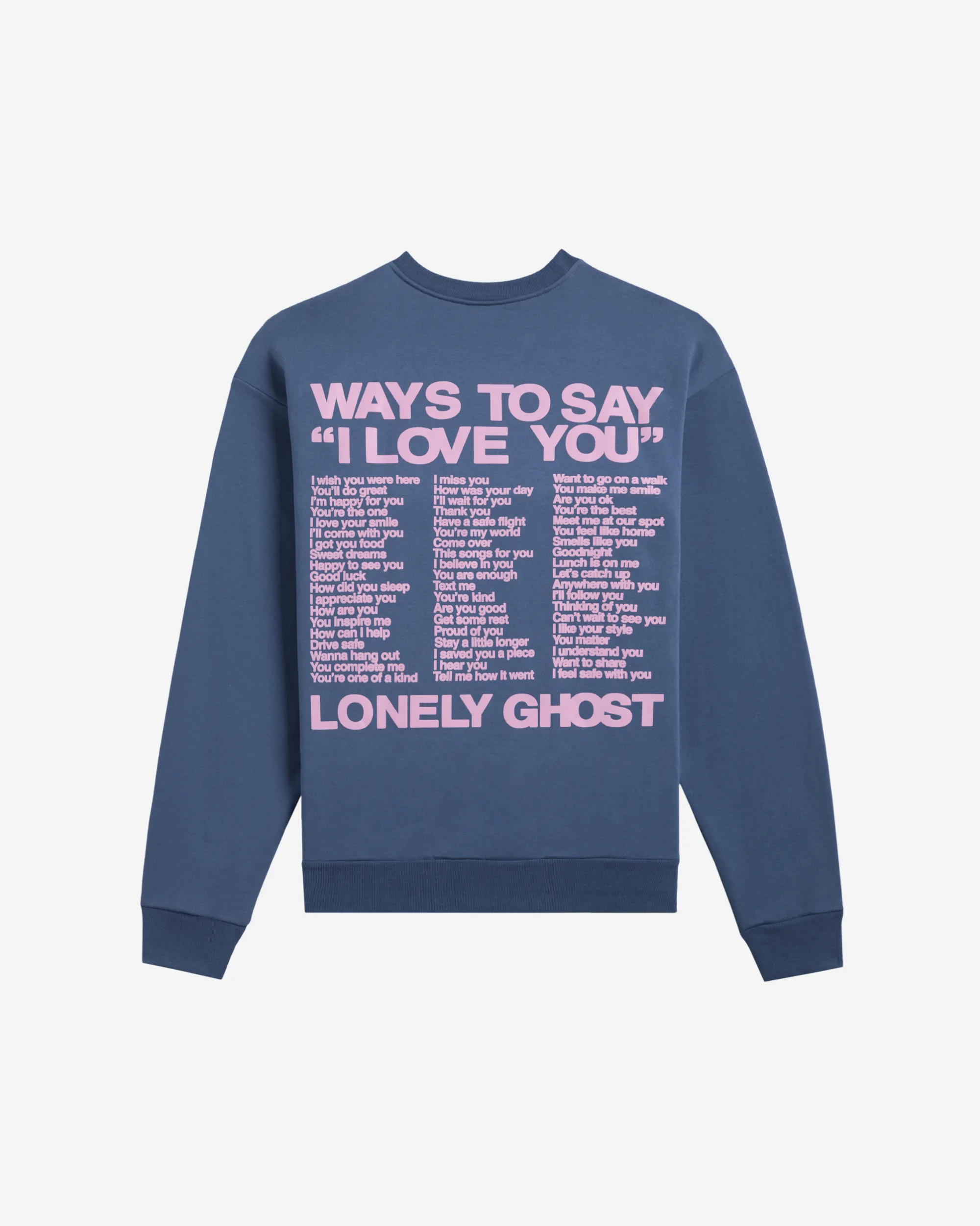 Ways To Say ILY Crewneck sold by Lonely Ghost product image thumbnail 4