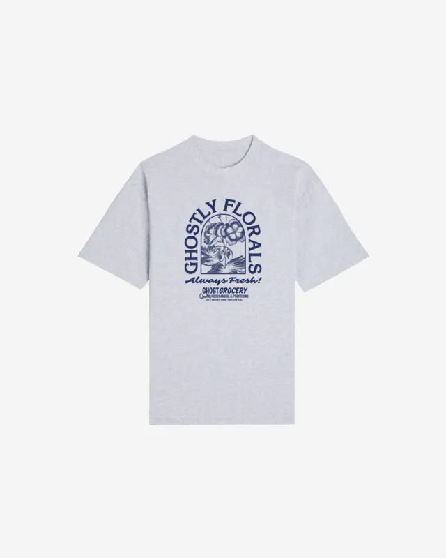 Ghostly Florals Ghost Grocery Tee sold by Lonely Ghost