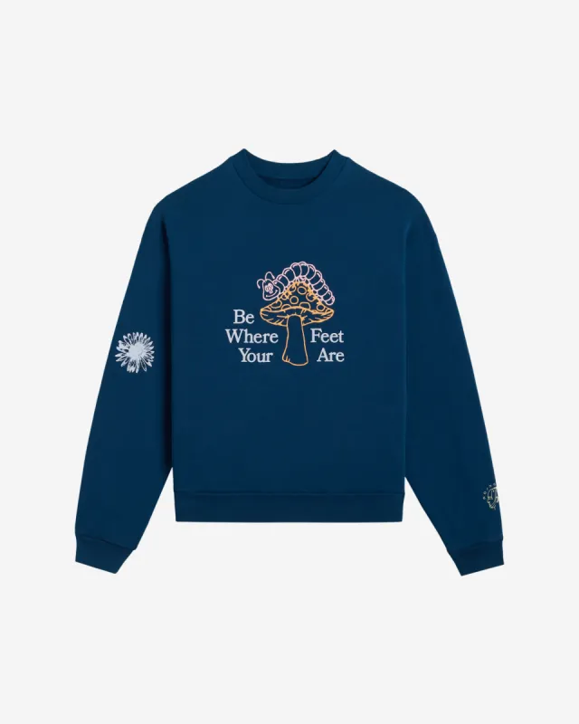 Be Where Your Feet Are Heavyweight Crewneck Sweater sold by Lonely Ghost
