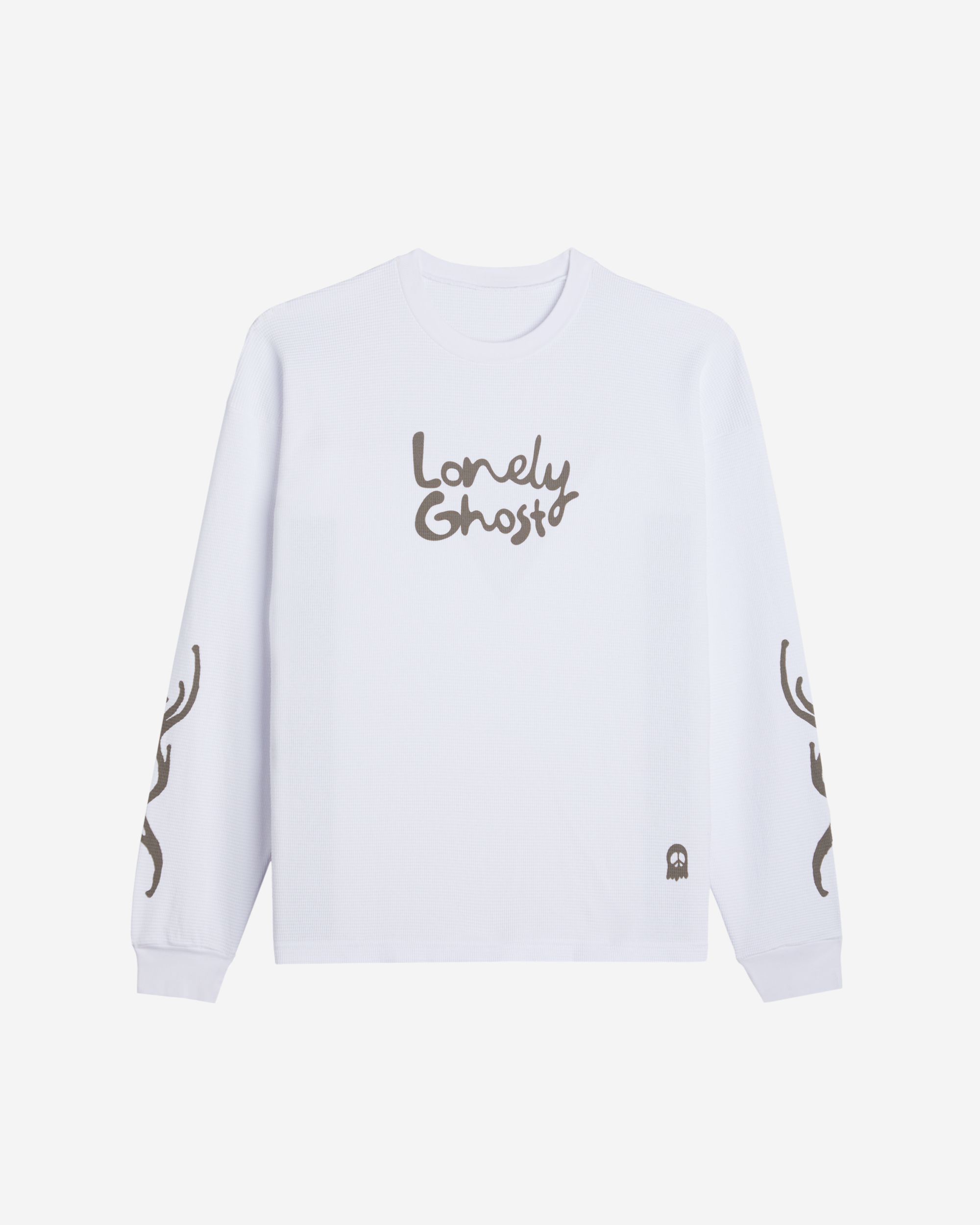 Peace Ghost Thermal Longsleeve sold by Lonely Ghost
