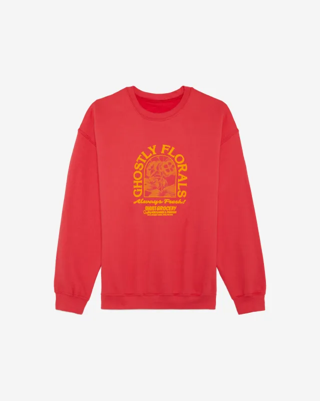 Ghostly Florals Crewneck Sweater sold by Lonely Ghost