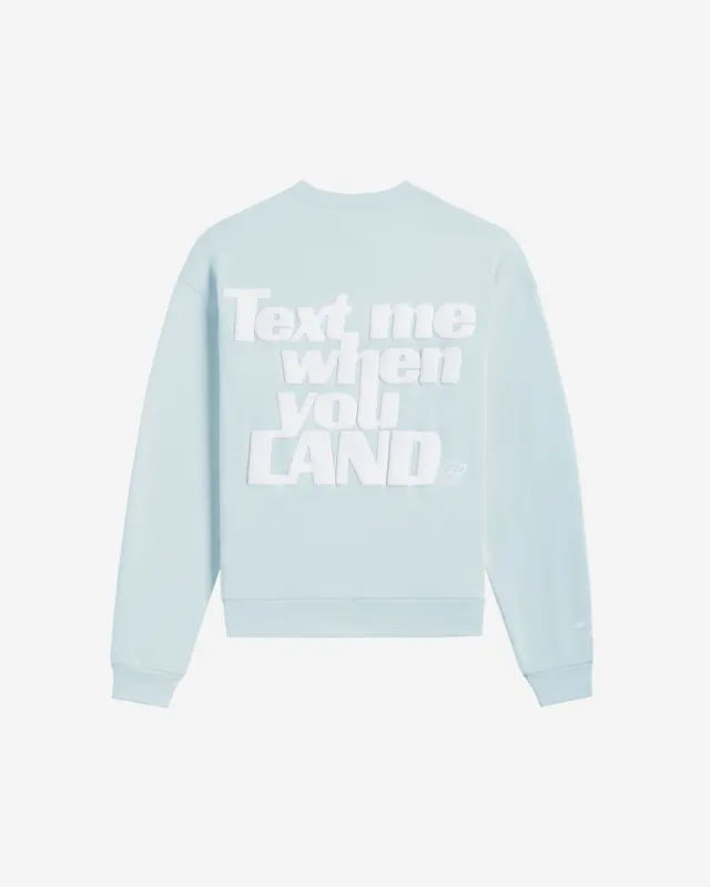 LG x BÉIS Text Me When You Land Crewneck Sweater sold by Lonely Ghost