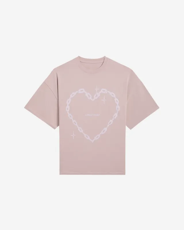 Chained Heart Boxy Tee sold by Lonely Ghost