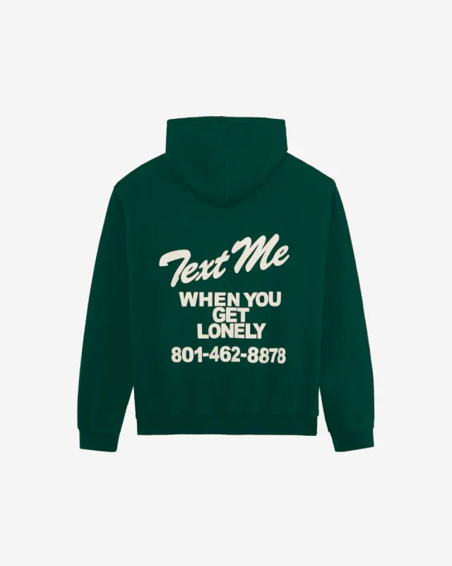 Text Me When You Get Lonely Heavyweight Hoodie sold by Lonely Ghost