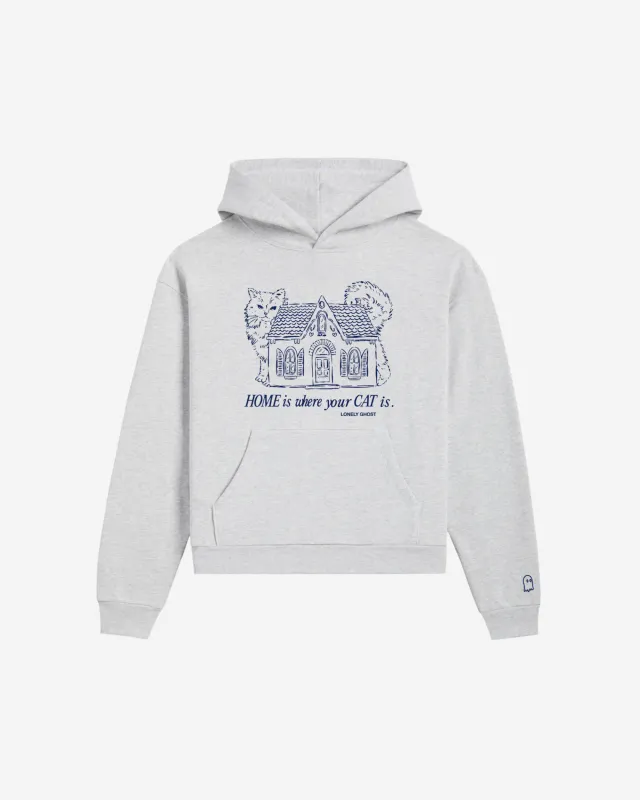 Home is Where Your Cat Is Hoodie sold by Lonely Ghost