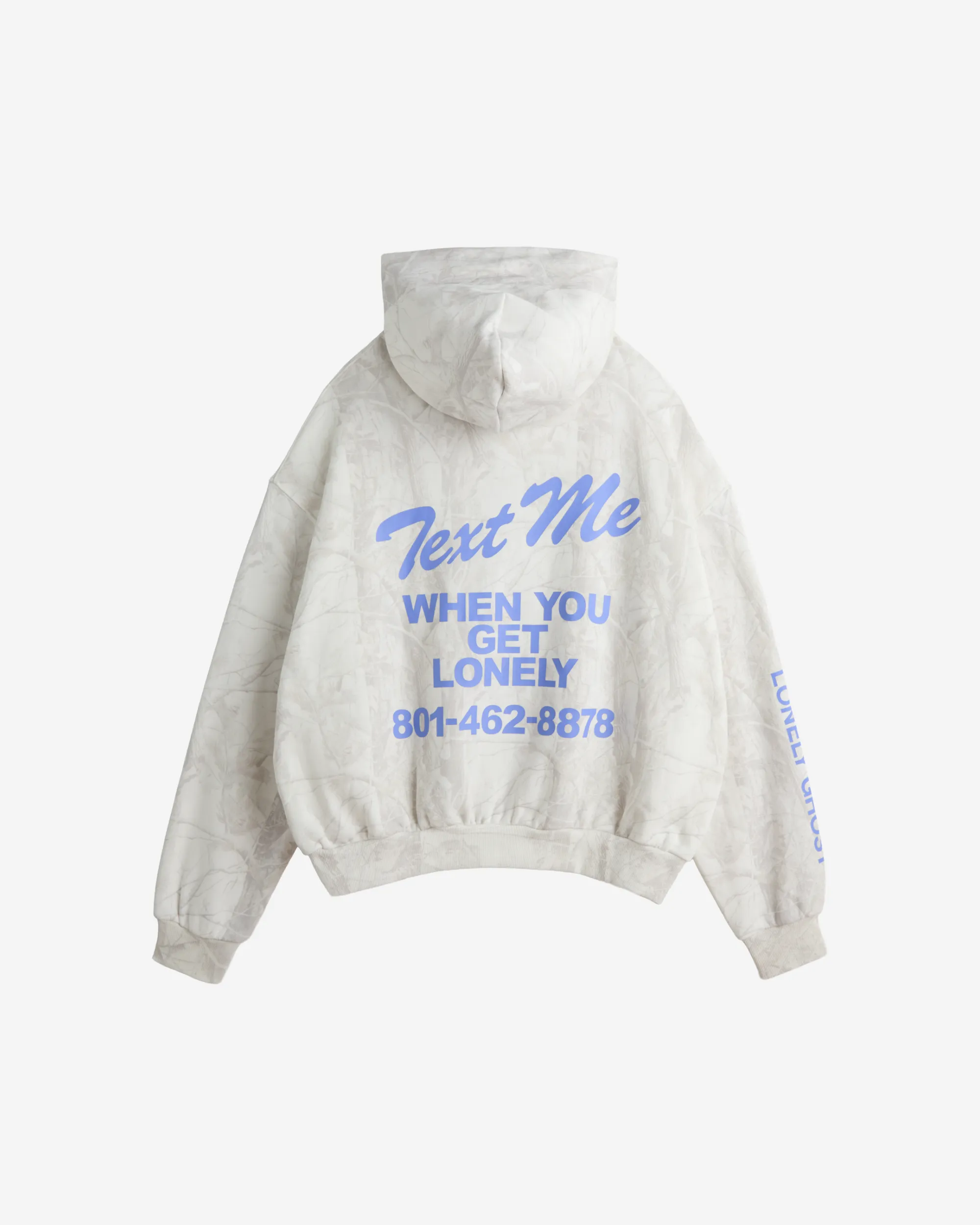 Text Me When You Get Lonely Zip Hoodie sold by Lonely Ghost product image thumbnail 2