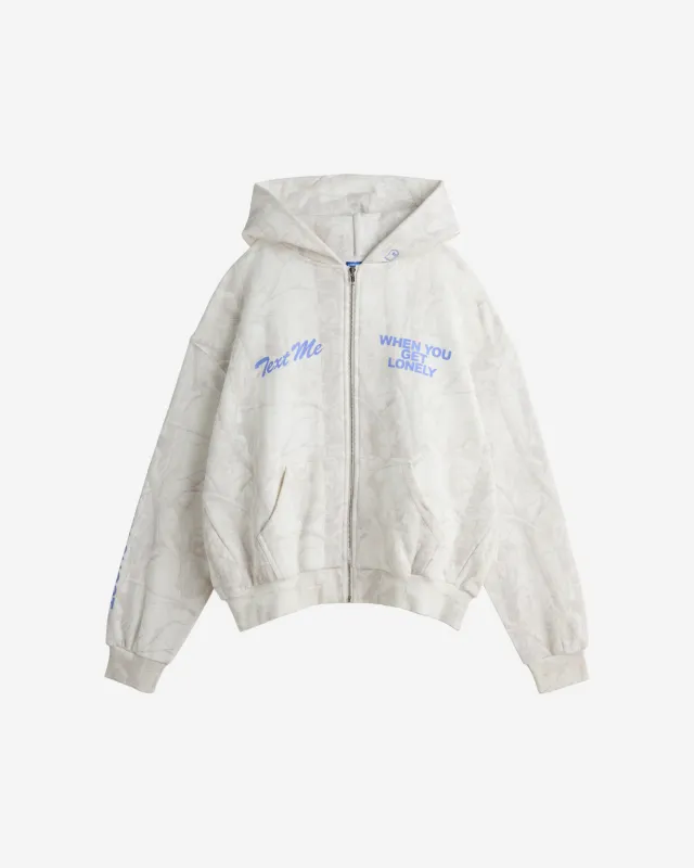 Text Me When You Get Lonely Zip Hoodie sold by Lonely Ghost