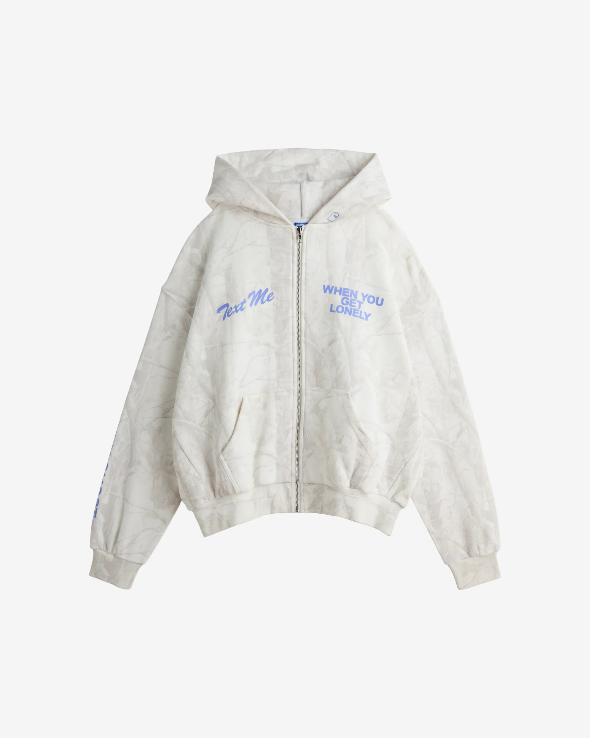 Text Me When You Get Lonely Zip Hoodie sold by Lonely Ghost