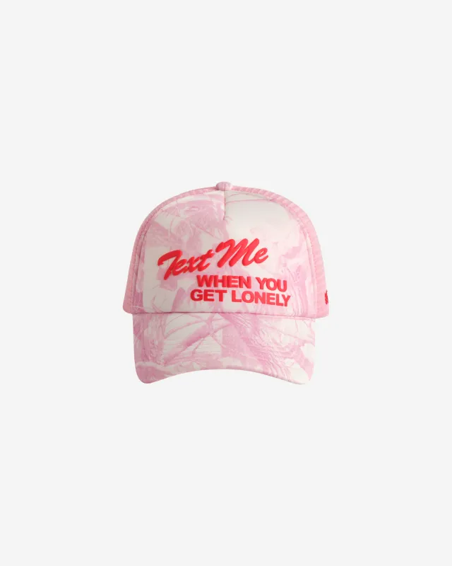 Text Me When You Get Lonely Trucker Hat made by Lonely Ghost