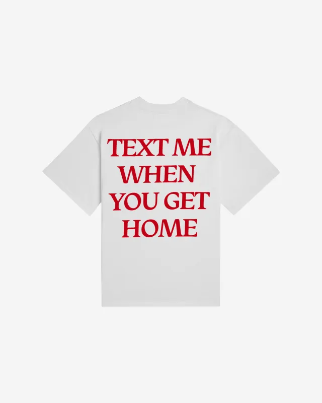 Text Me When You Get Home Essential Tee made by Lonely Ghost