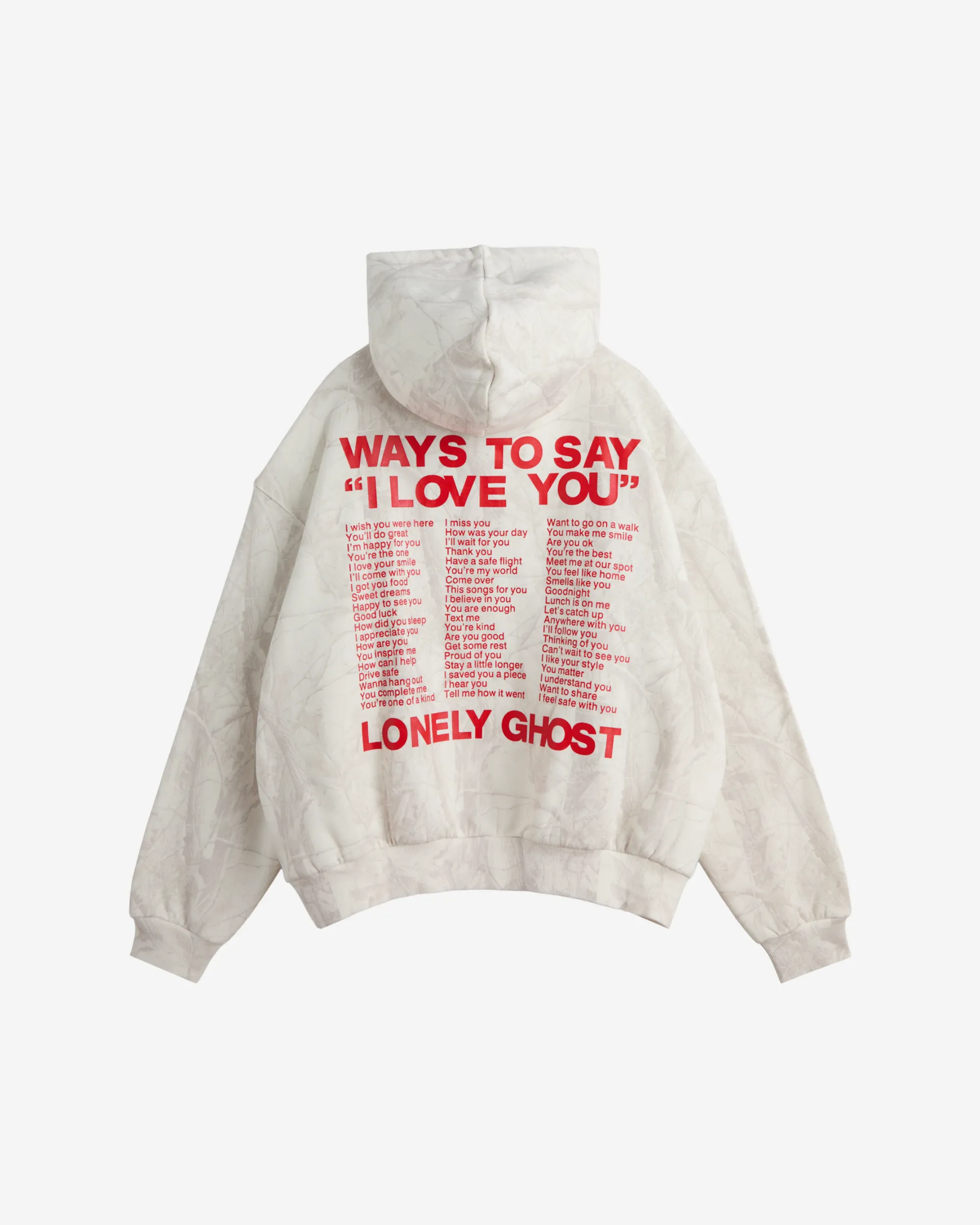 Ways to Say ILY Heavyweight Hoodie sold by Lonely Ghost product image thumbnail 3