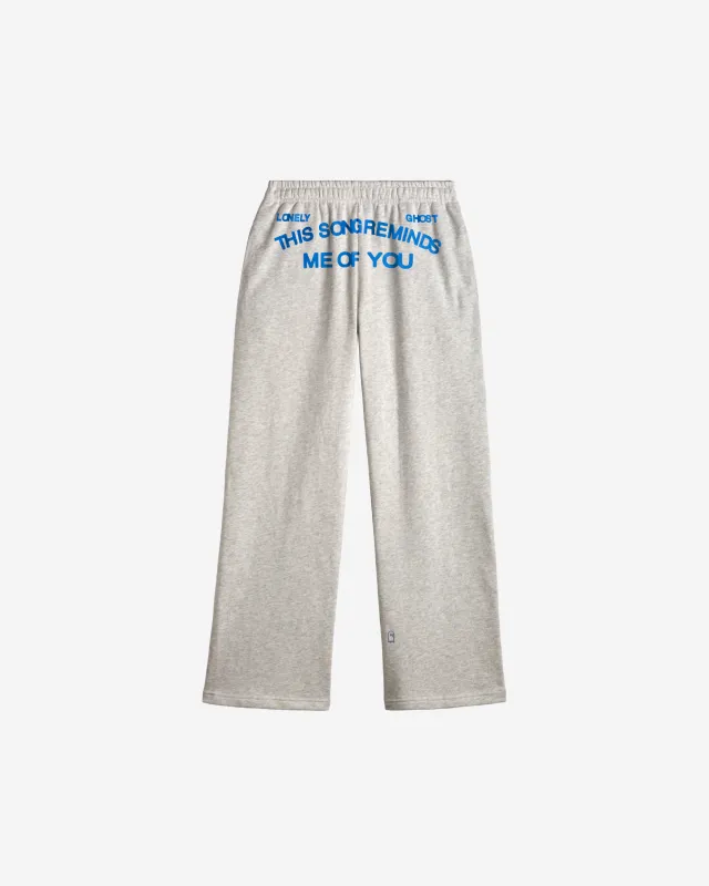 This Song Reminds Me of You Wide Leg Sweatpants made by Lonely Ghost