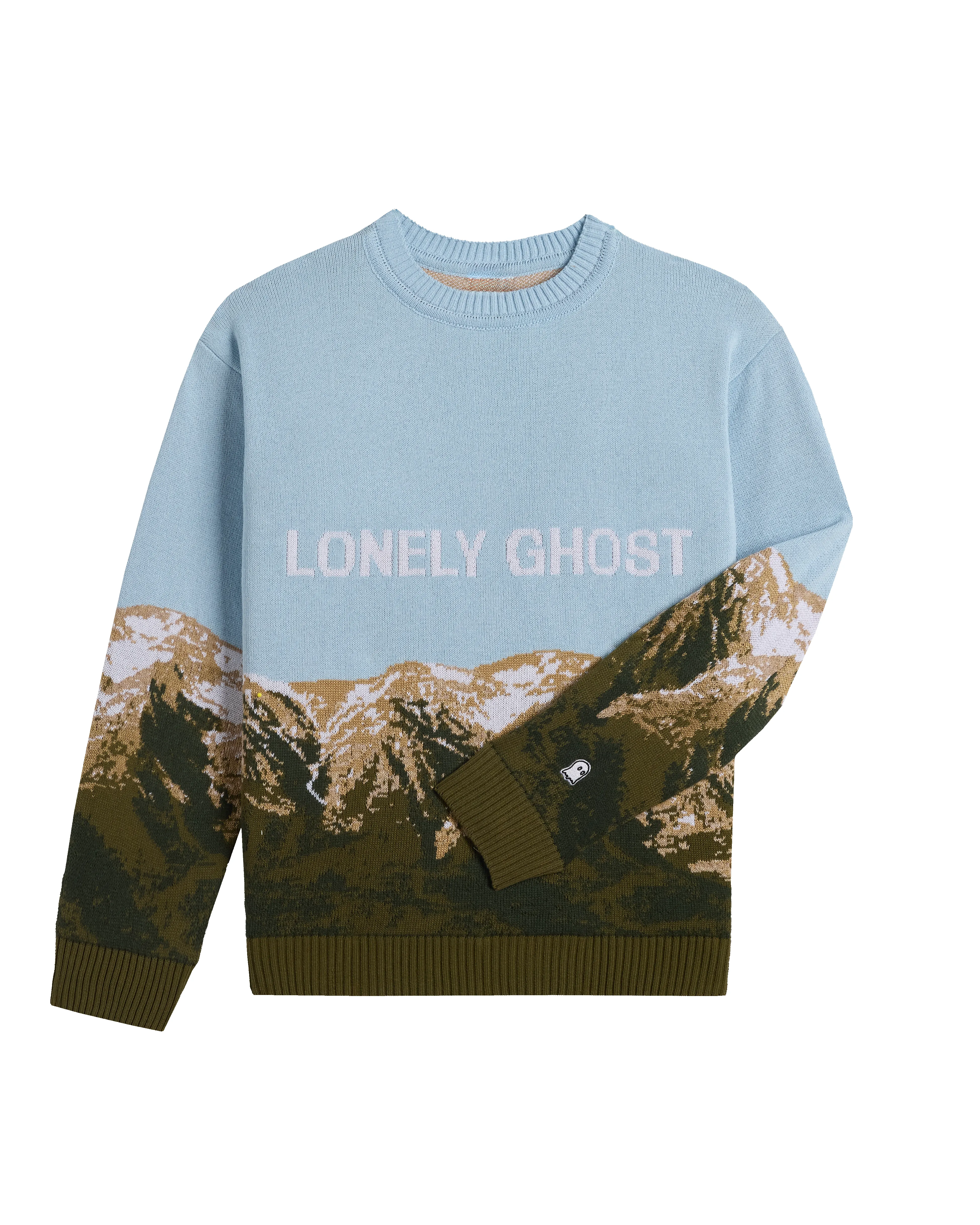 Mountain Heavyweight Knit Crewneck sold by Lonely Ghost product image thumbnail 3