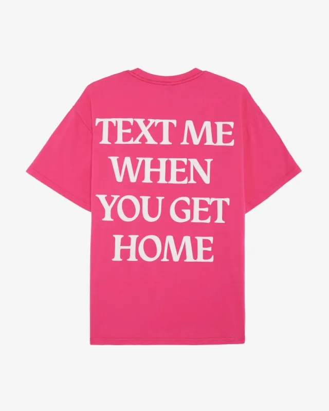 Text Me Tee-Pink With White sold by Lonely Ghost