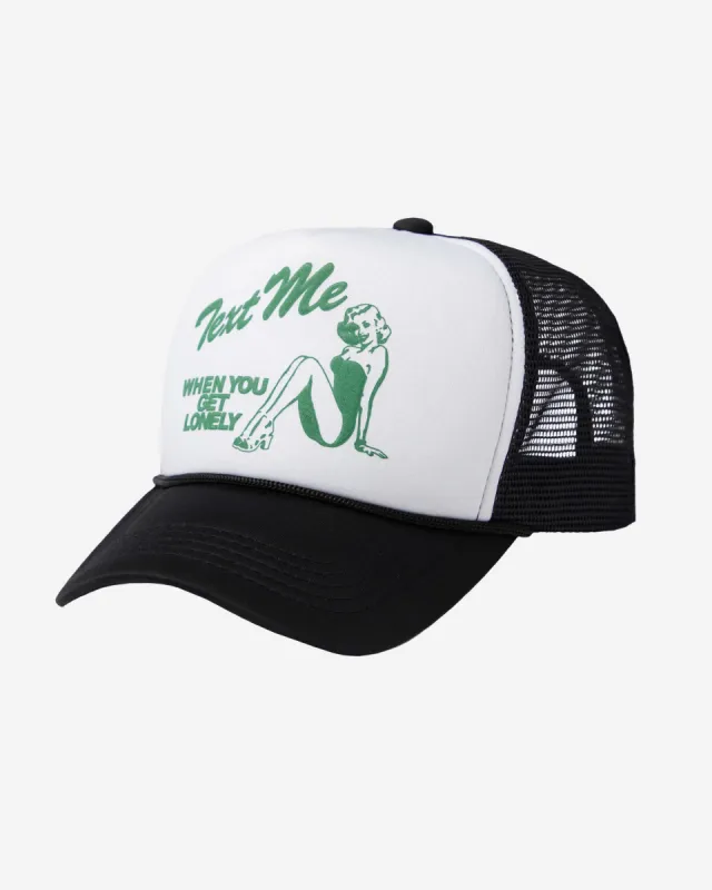 Text Me When You Get Lonely Trucker Hat sold by Lonely Ghost