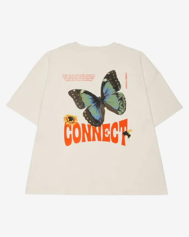Connect Butterfly Boxy Tee sold by Lonely Ghost
