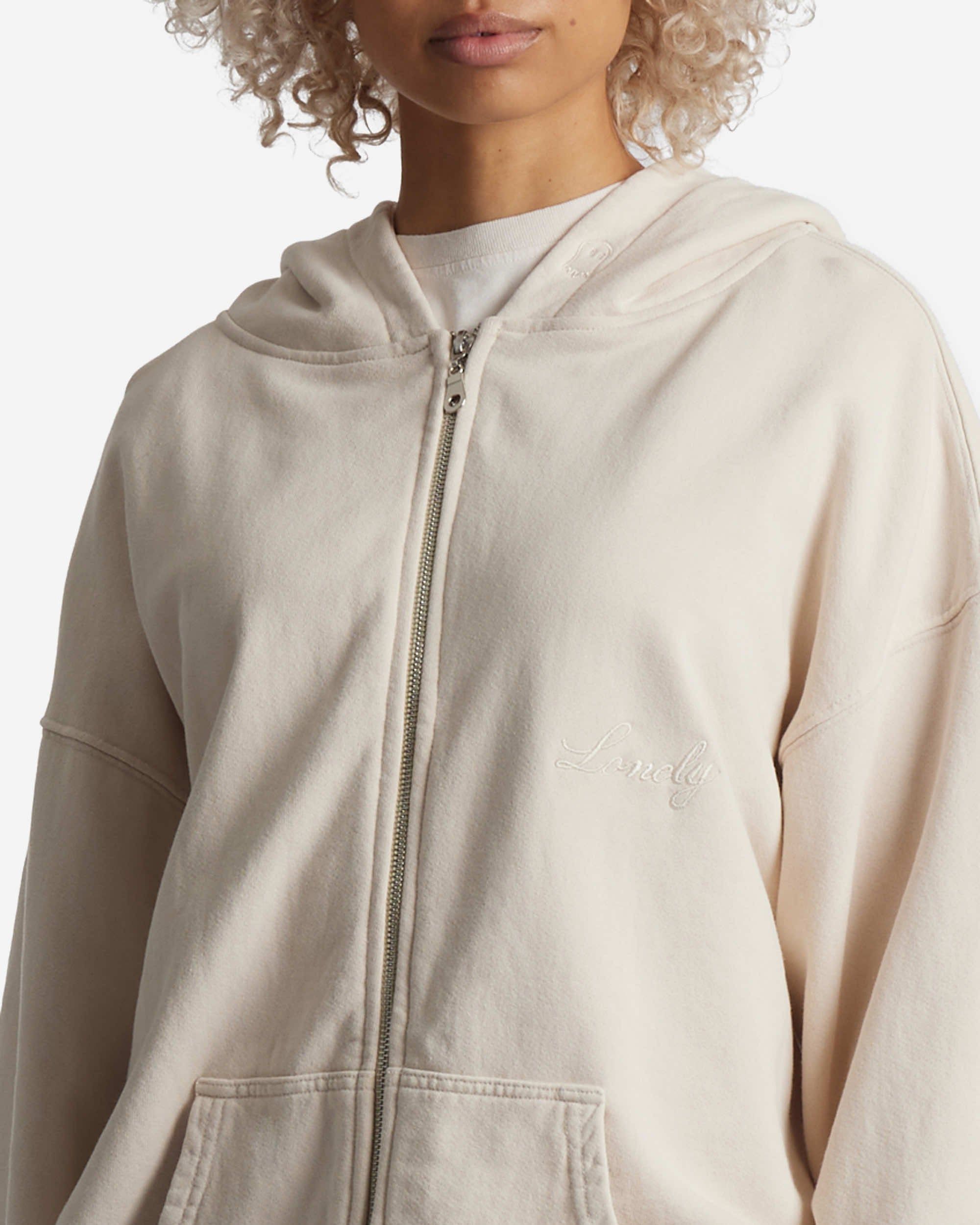 Text Me When You Get Lonely Heavyweight Zip Up Hoodie sold by Lonely Ghost product image thumbnail 4