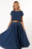 Rylie Two Piece Set - Dark Denim sold by Petal & Pup