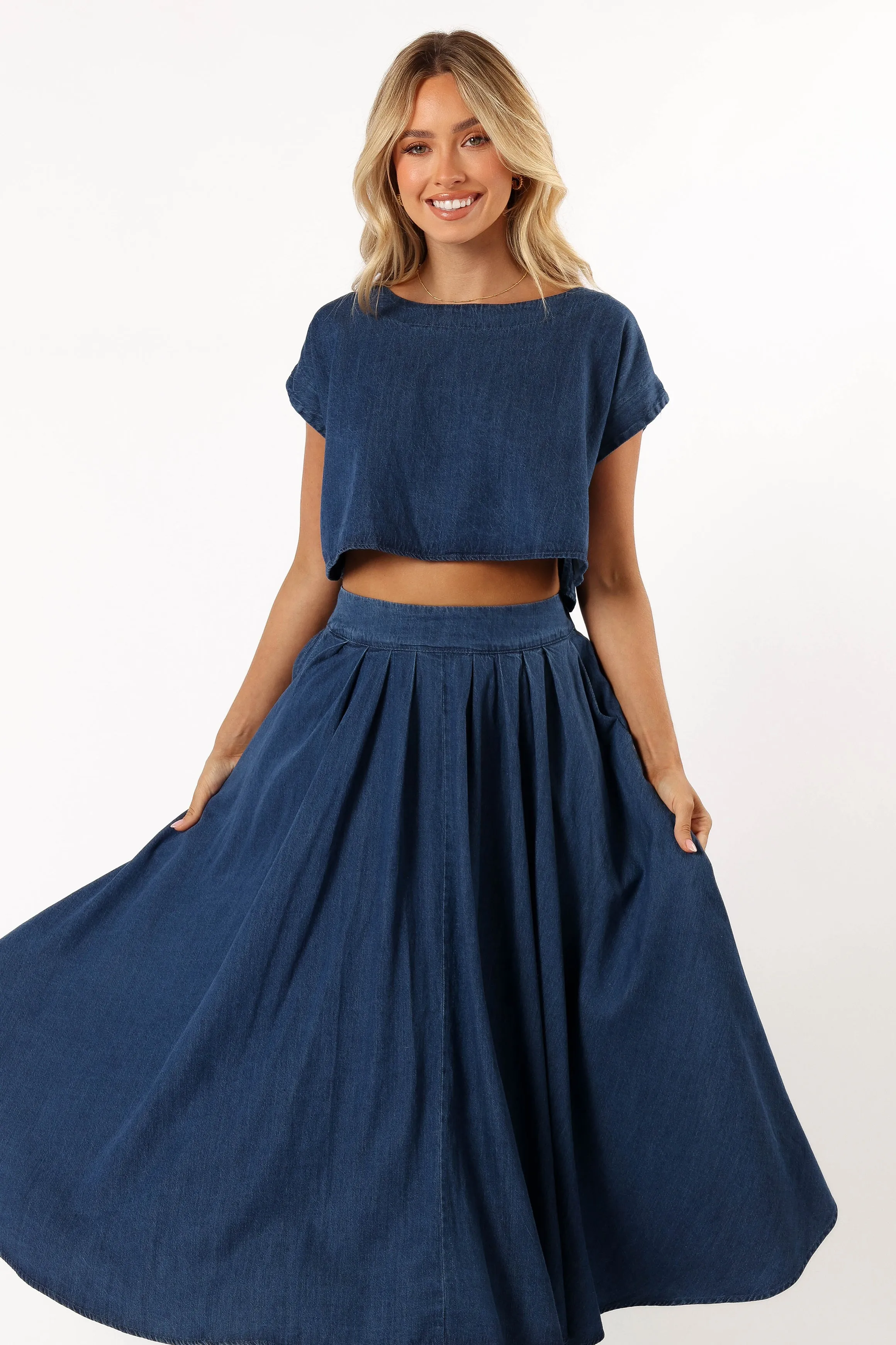 Rylie Two Piece Set - Dark Denim sold by Petal & Pup product image thumbnail 2