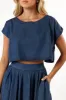 Rylie Two Piece Set - Dark Denim sold by Petal & Pup