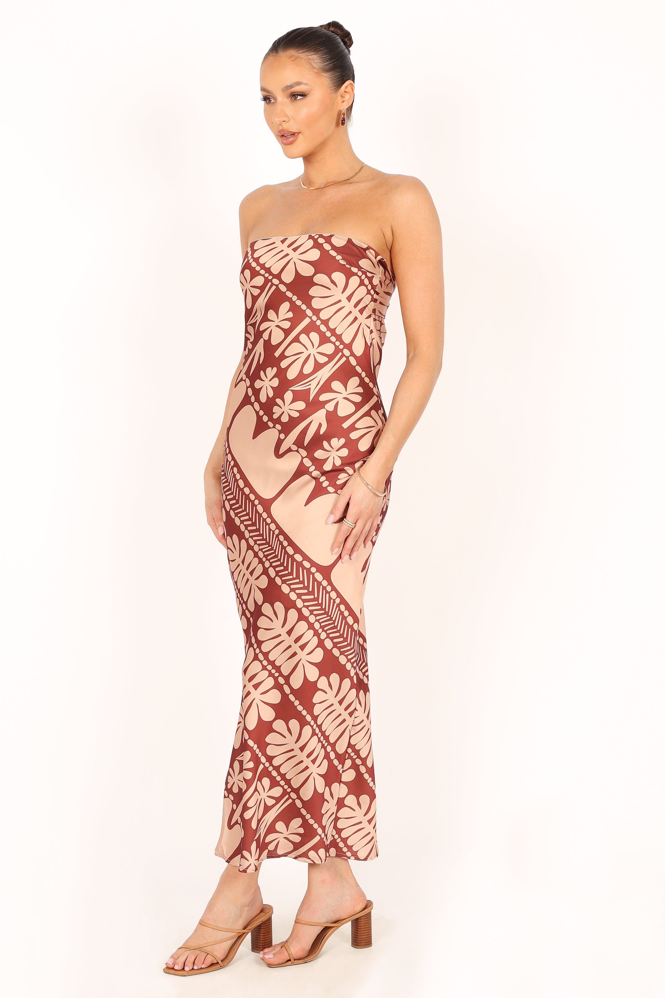 Amelie Strapless Midi Dress - Rust Pink sold by Petal & Pup product image thumbnail 14