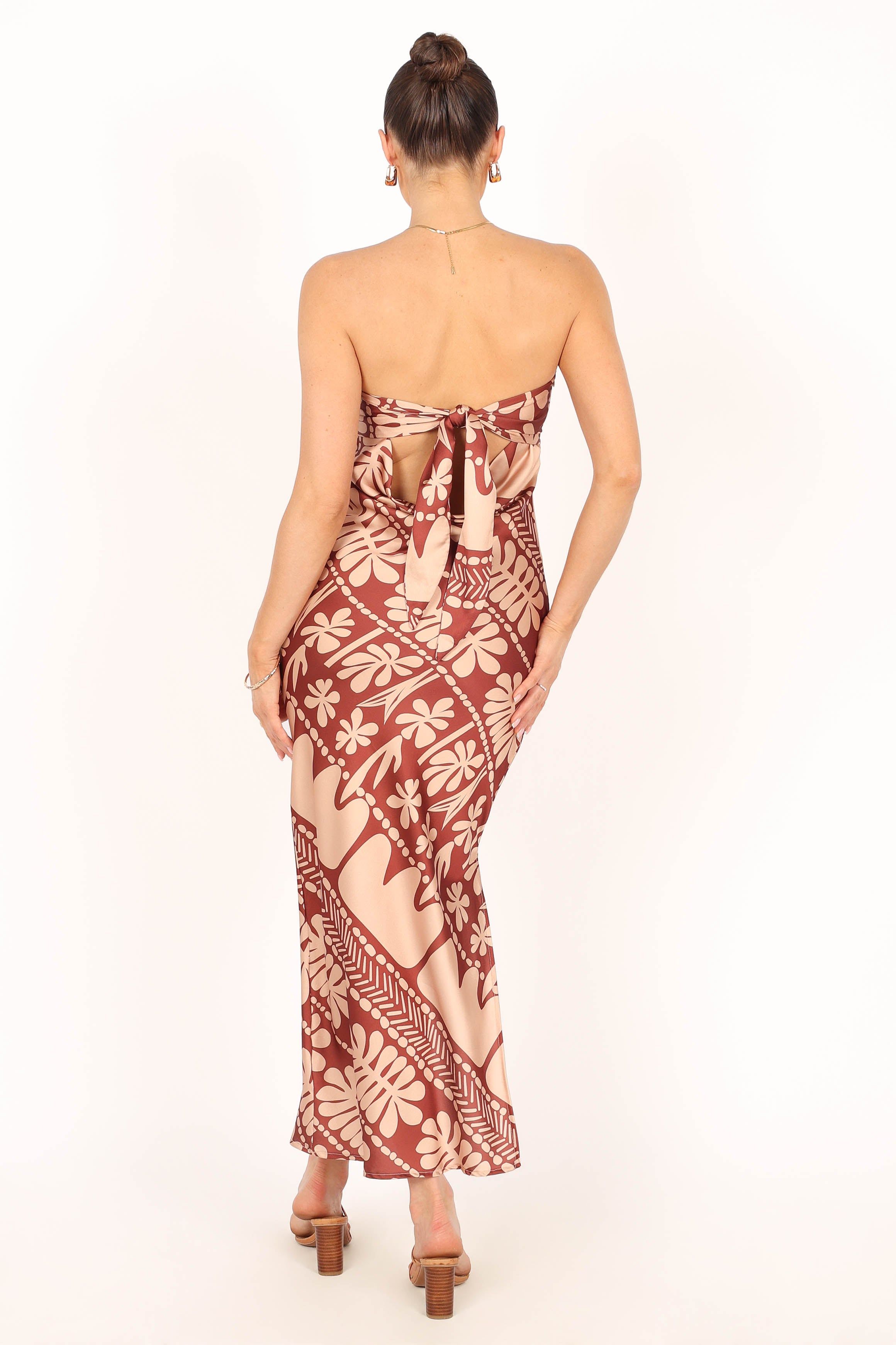 Amelie Strapless Maxi Dress - Rust Pink sold by Petal & Pup product image thumbnail 4