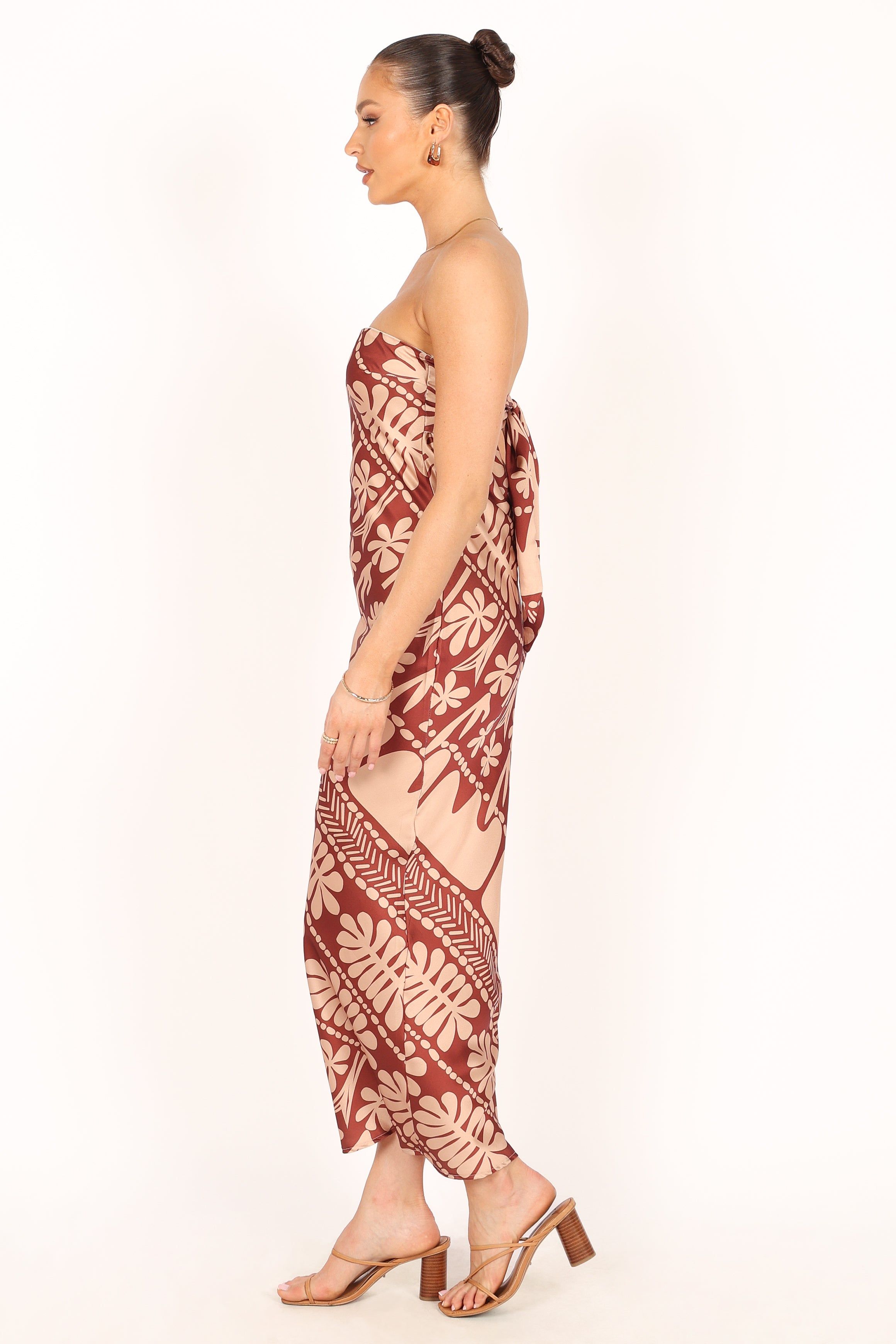 Amelie Strapless Midi Dress - Rust Pink sold by Petal & Pup product image thumbnail 12