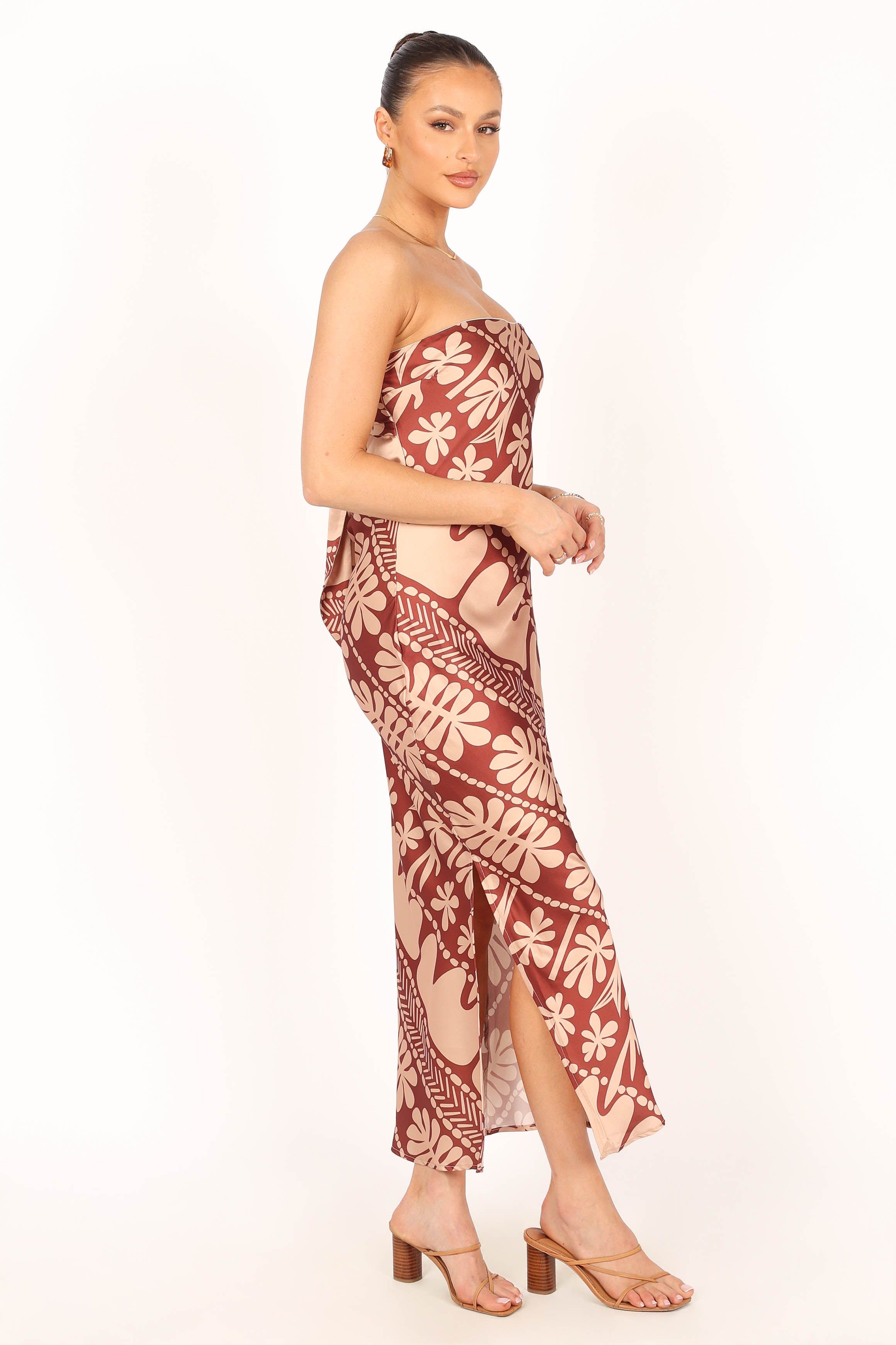 Amelie Strapless Midi Dress - Rust Pink sold by Petal & Pup product image thumbnail 8