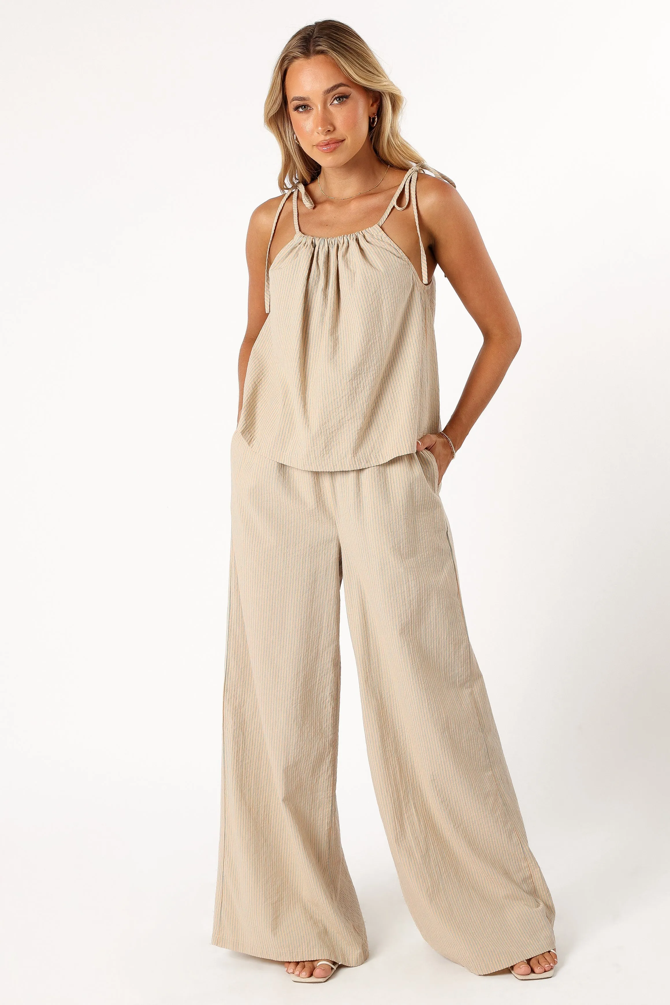 Savanna Striped Pants - Apricot sold by Petal & Pup product image thumbnail 3