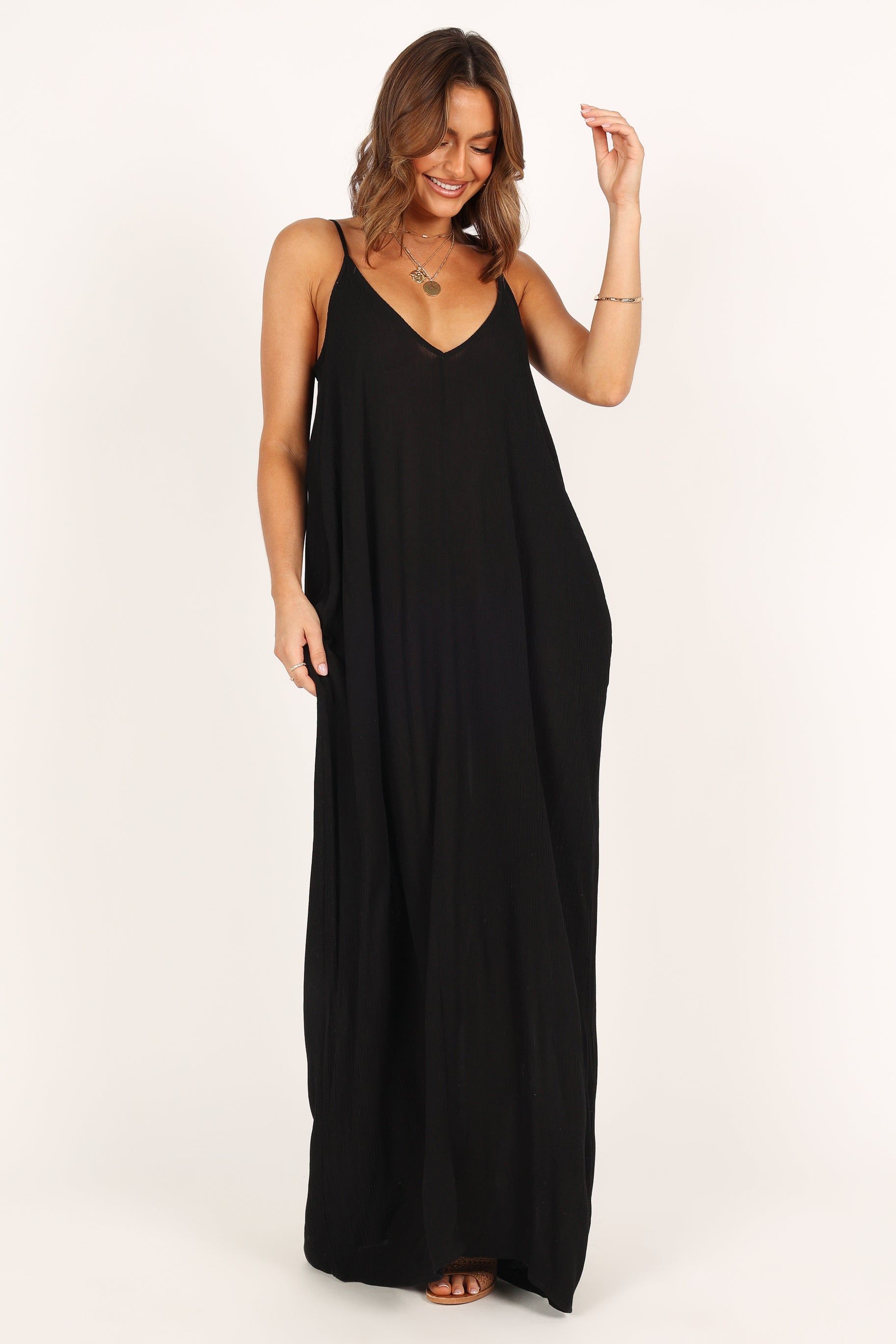 Daphne Maxi Dress - Black sold by Petal & Pup product image thumbnail 3