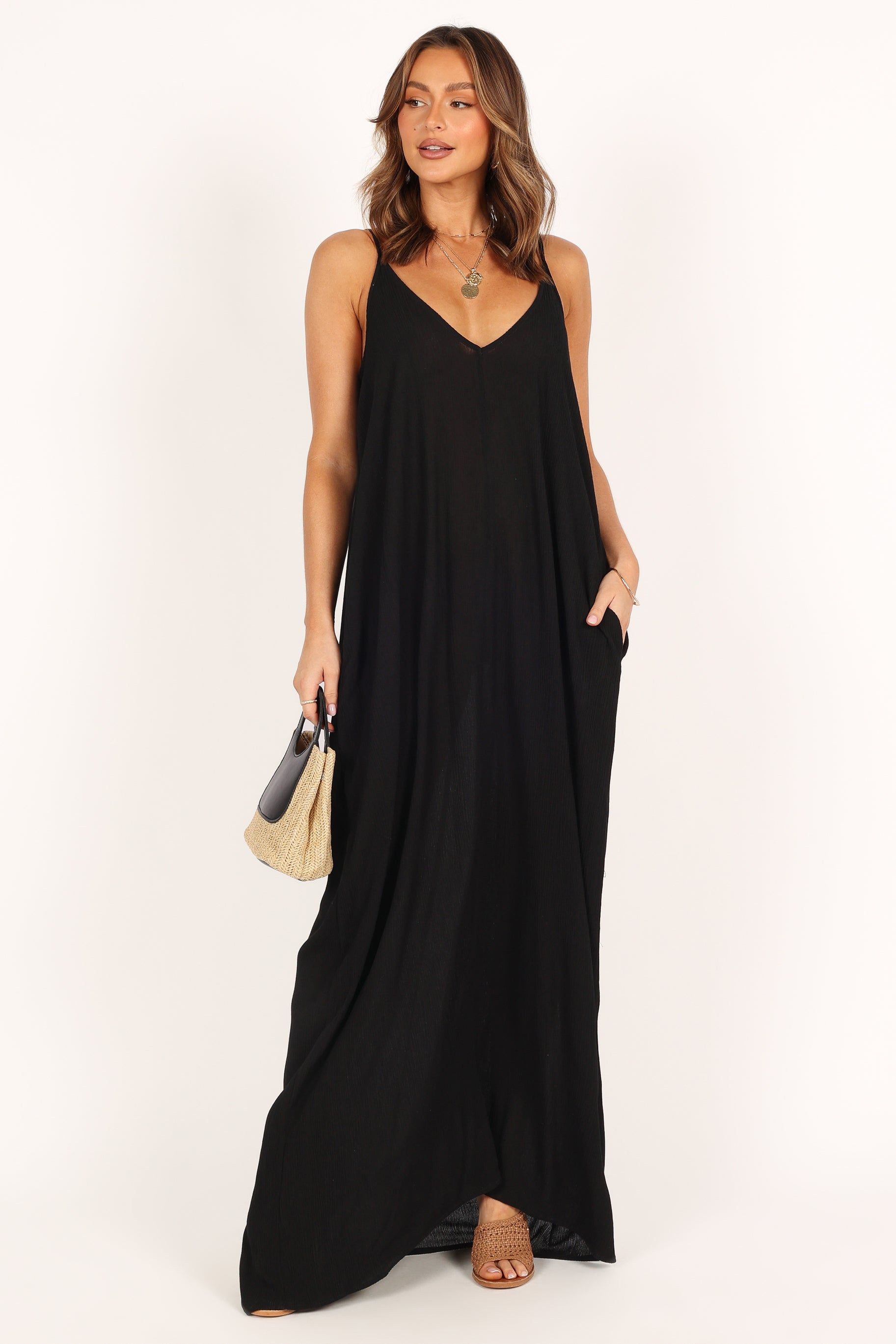 Daphne Maxi Dress - Black sold by Petal & Pup