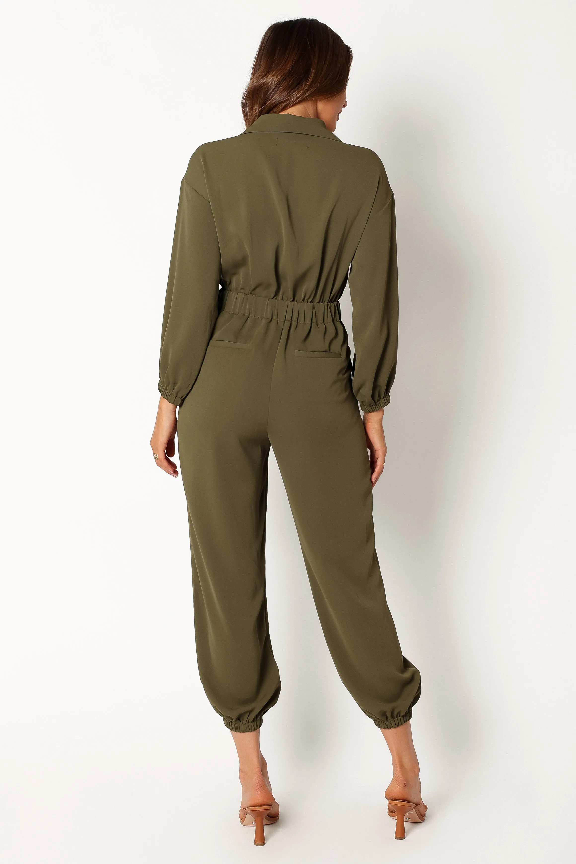 Millie Utility Jumpsuit - Olive sold by Petal & Pup product image thumbnail 5