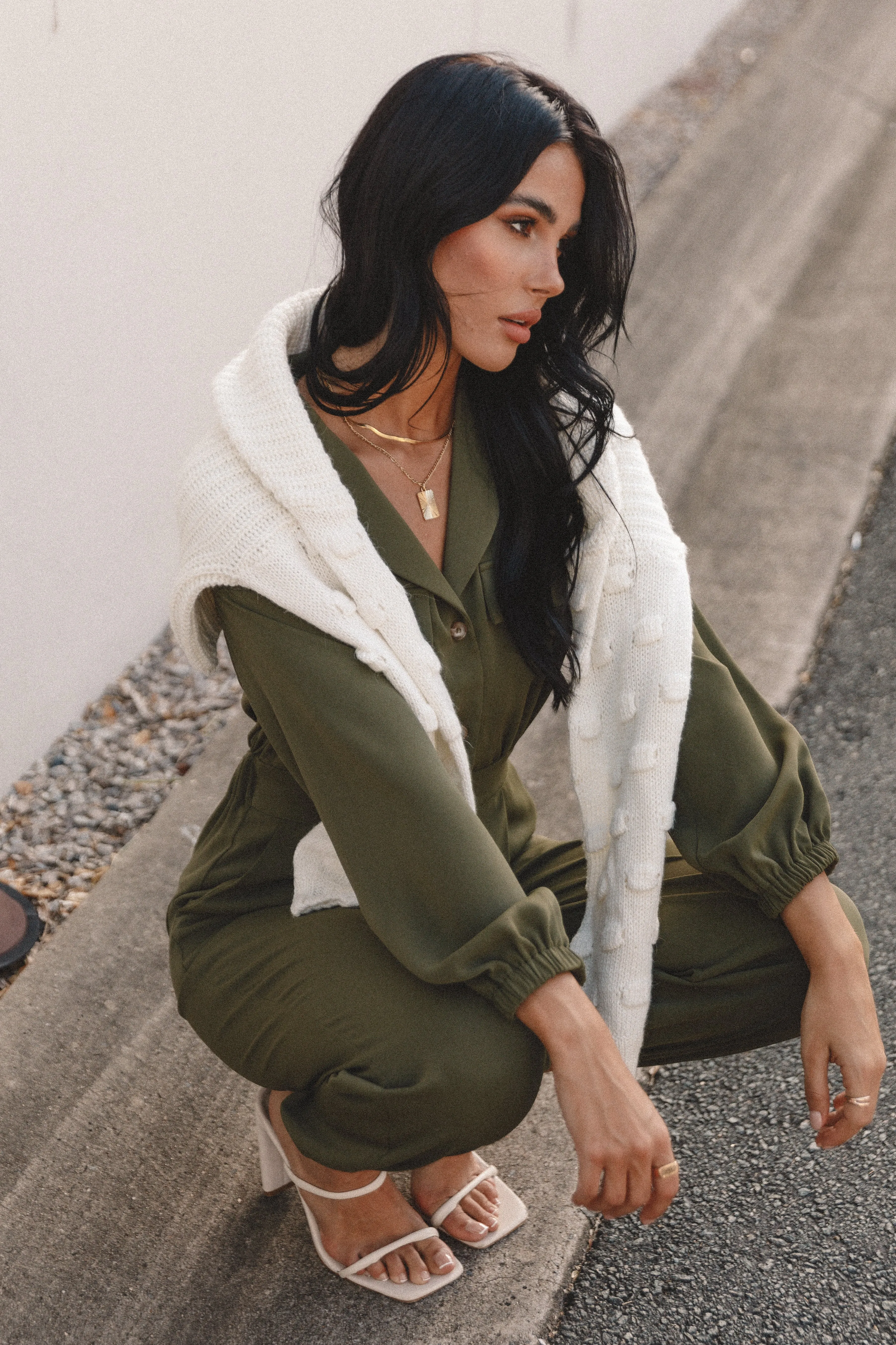 Millie Utility Jumpsuit - Olive sold by Petal & Pup product image thumbnail 2