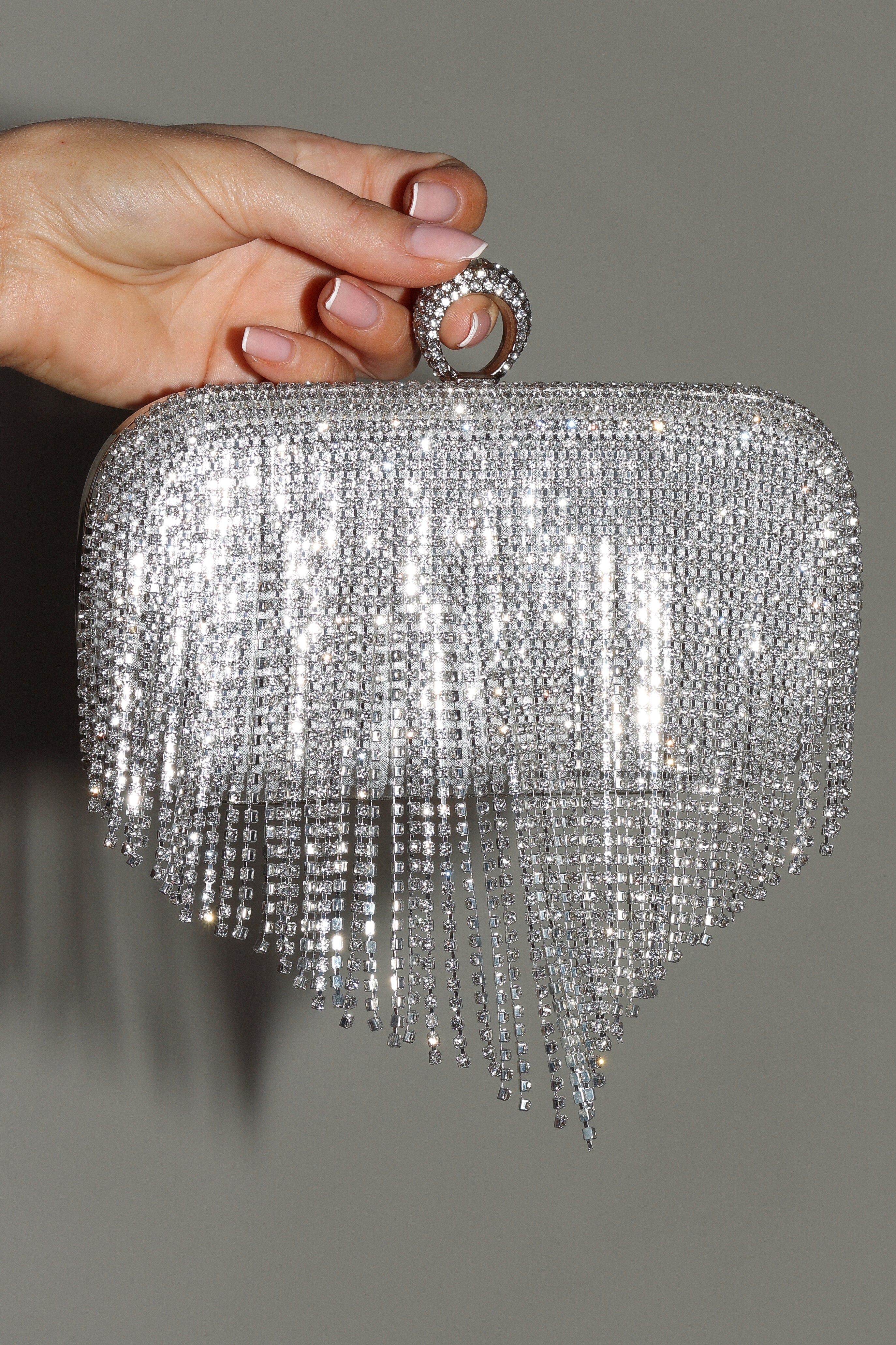Nadia Embellished Bag - Silver sold by Petal & Pup product image thumbnail 5