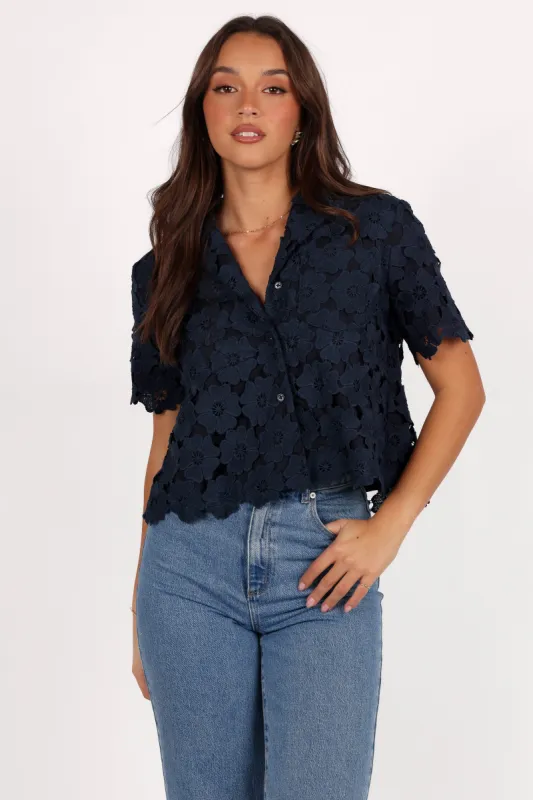 Locale Top - Navy sold by Petal & Pup