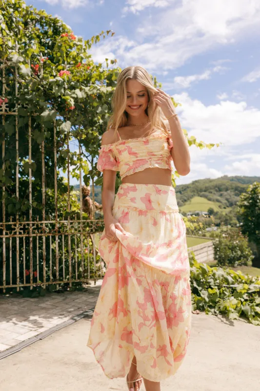 Lily Two Piece Set - Yellow Pink sold by Petal & Pup